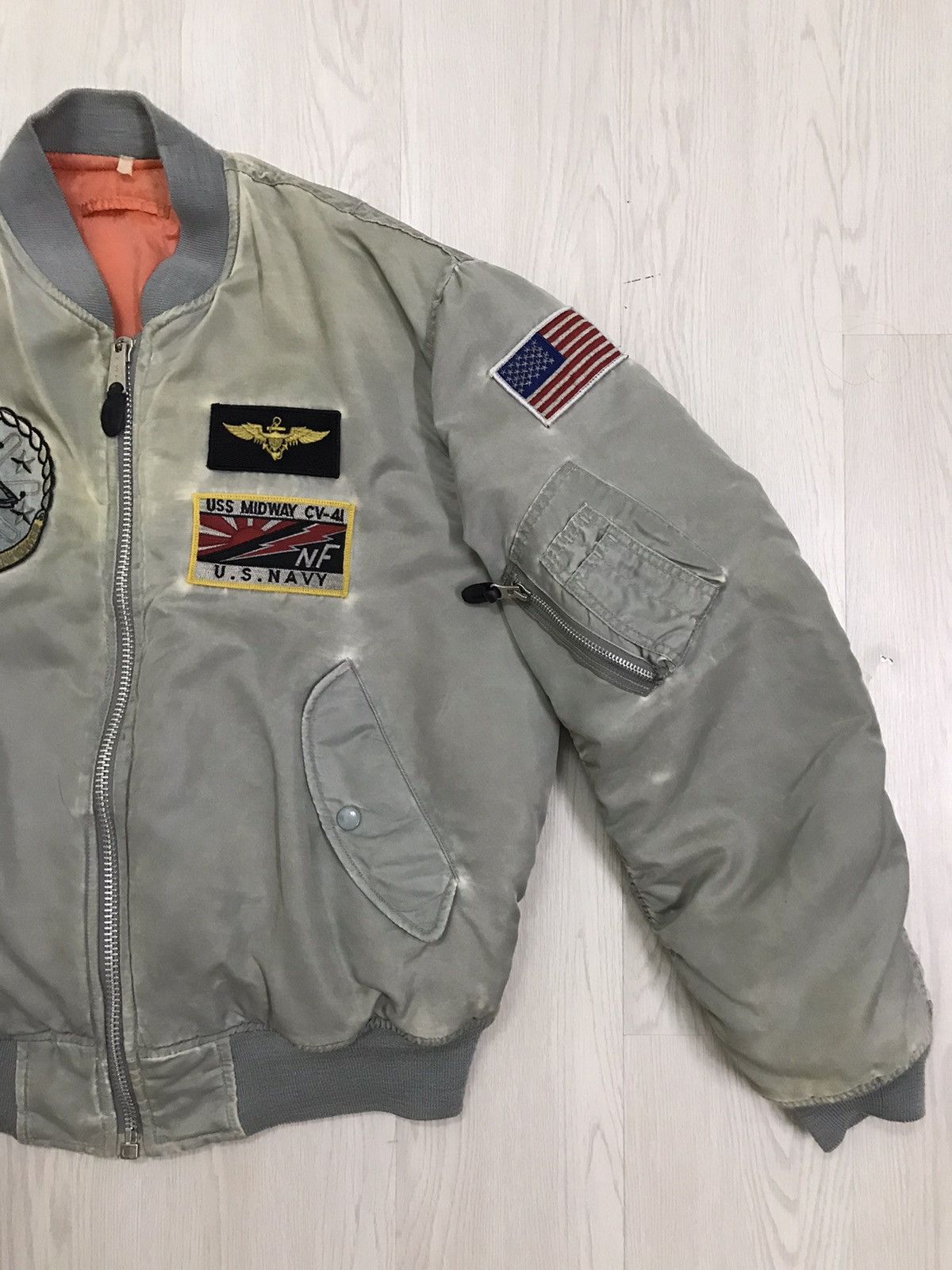 Vintage 💥RARE💥 Vintage US Navy Ma-1 Bomber Jacket Size US L / EU 52-54 / 3 - 5 Thumbnail