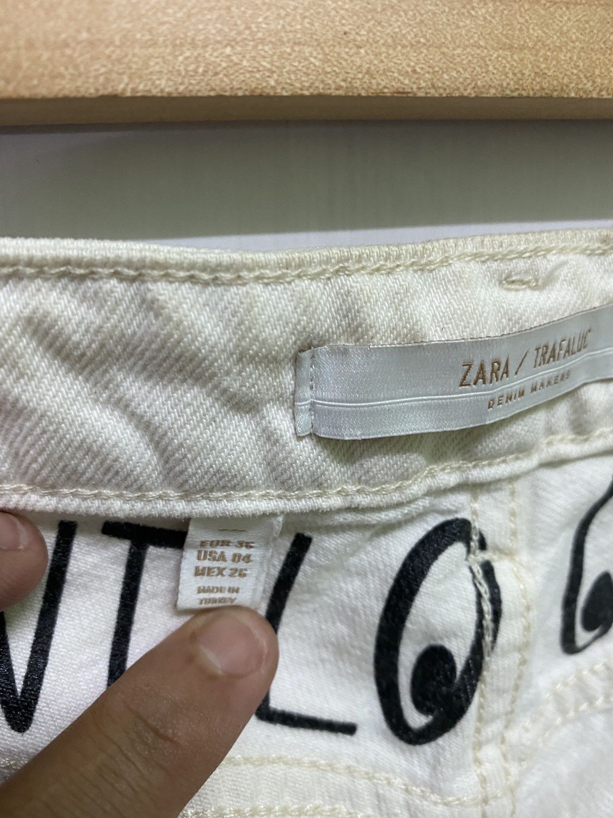 Designer × Zara ZARA TRAFALUC Denim Maker Patchwork/ Shisako Distressd Denim Size US 30 / EU 46 - 24 Thumbnail
