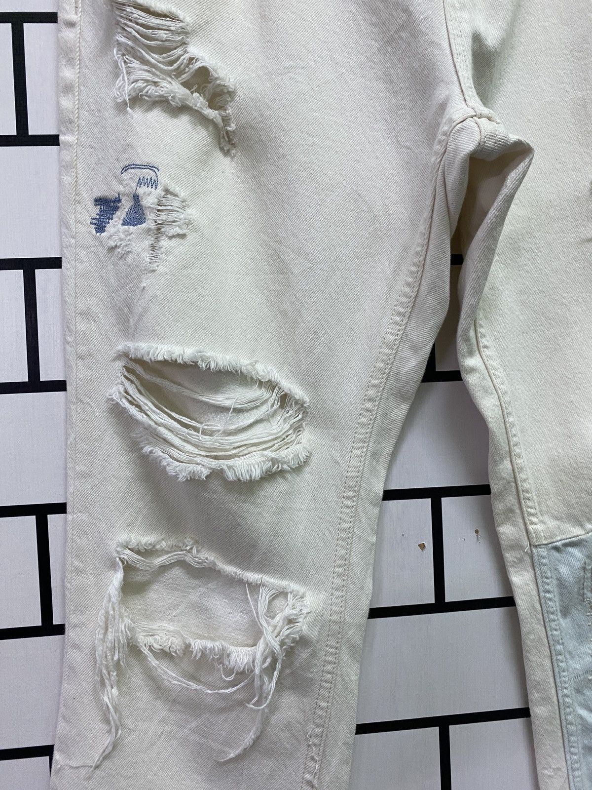 Designer × Zara ZARA TRAFALUC Denim Maker Patchwork/ Shisako Distressd Denim Size US 30 / EU 46 - 6 Thumbnail