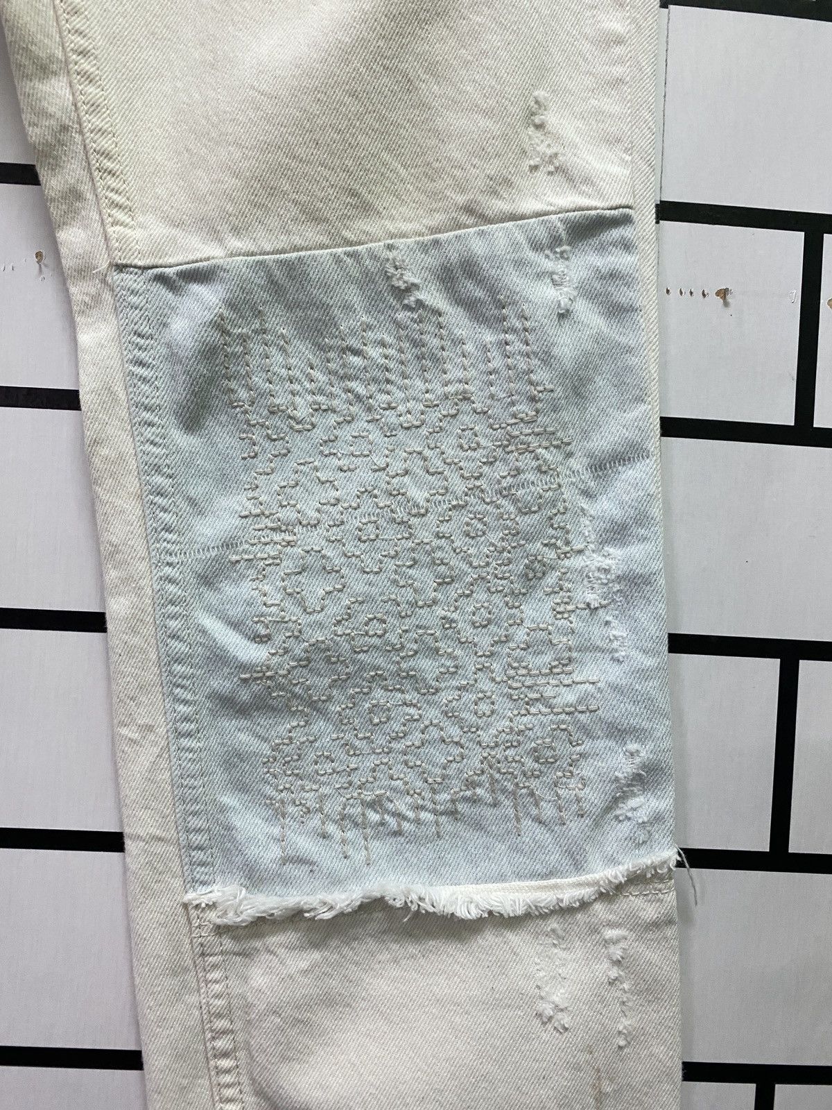 Designer × Zara ZARA TRAFALUC Denim Maker Patchwork/ Shisako Distressd Denim Size US 30 / EU 46 - 9 Thumbnail