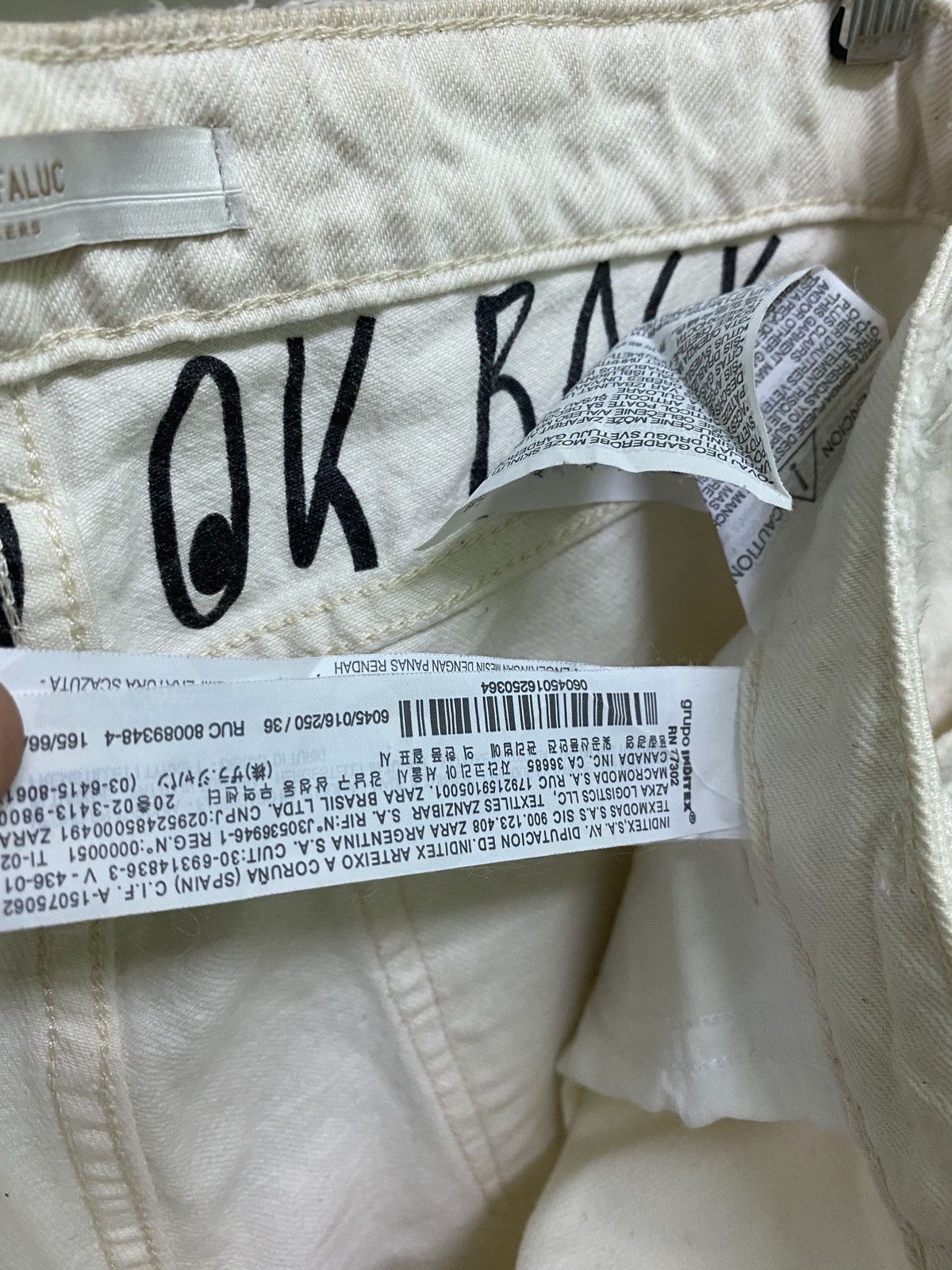 Designer × Zara ZARA TRAFALUC Denim Maker Patchwork/ Shisako Distressd Denim Size US 30 / EU 46 - 21 Thumbnail