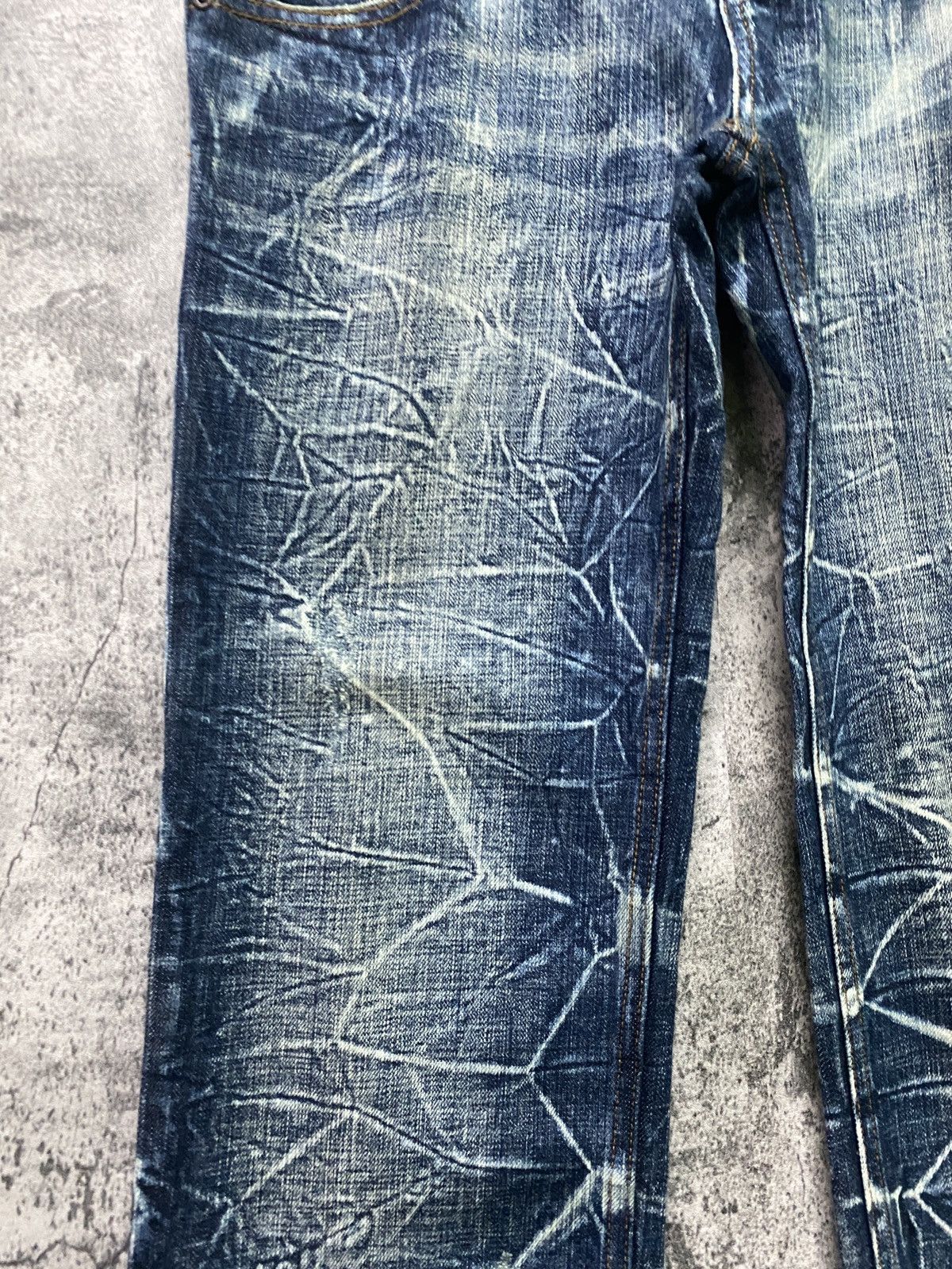 Designer × Japanese Brand Double Waist Claw Mark International World Denim Jeans Size US 32 / EU 48 - 6 Thumbnail