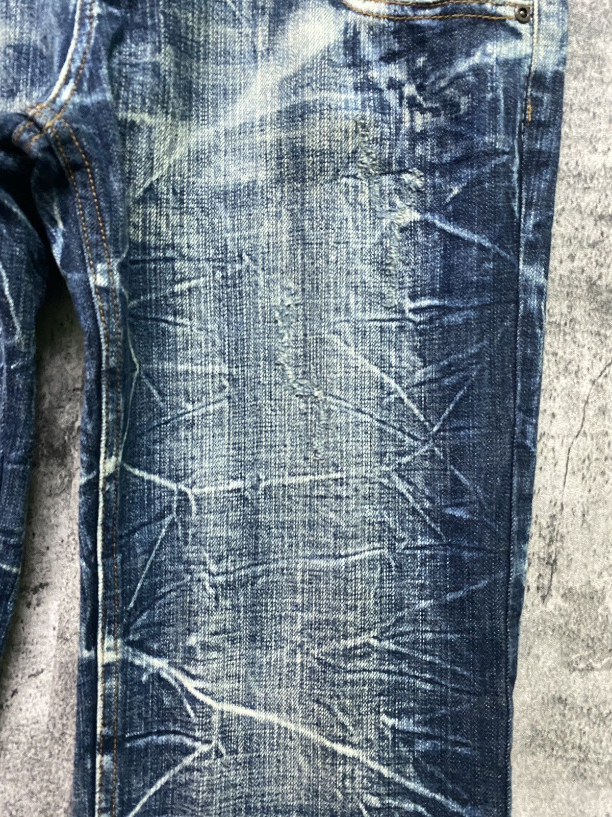 Designer × Japanese Brand Double Waist Claw Mark International World Denim Jeans Size US 32 / EU 48 - 9 Thumbnail