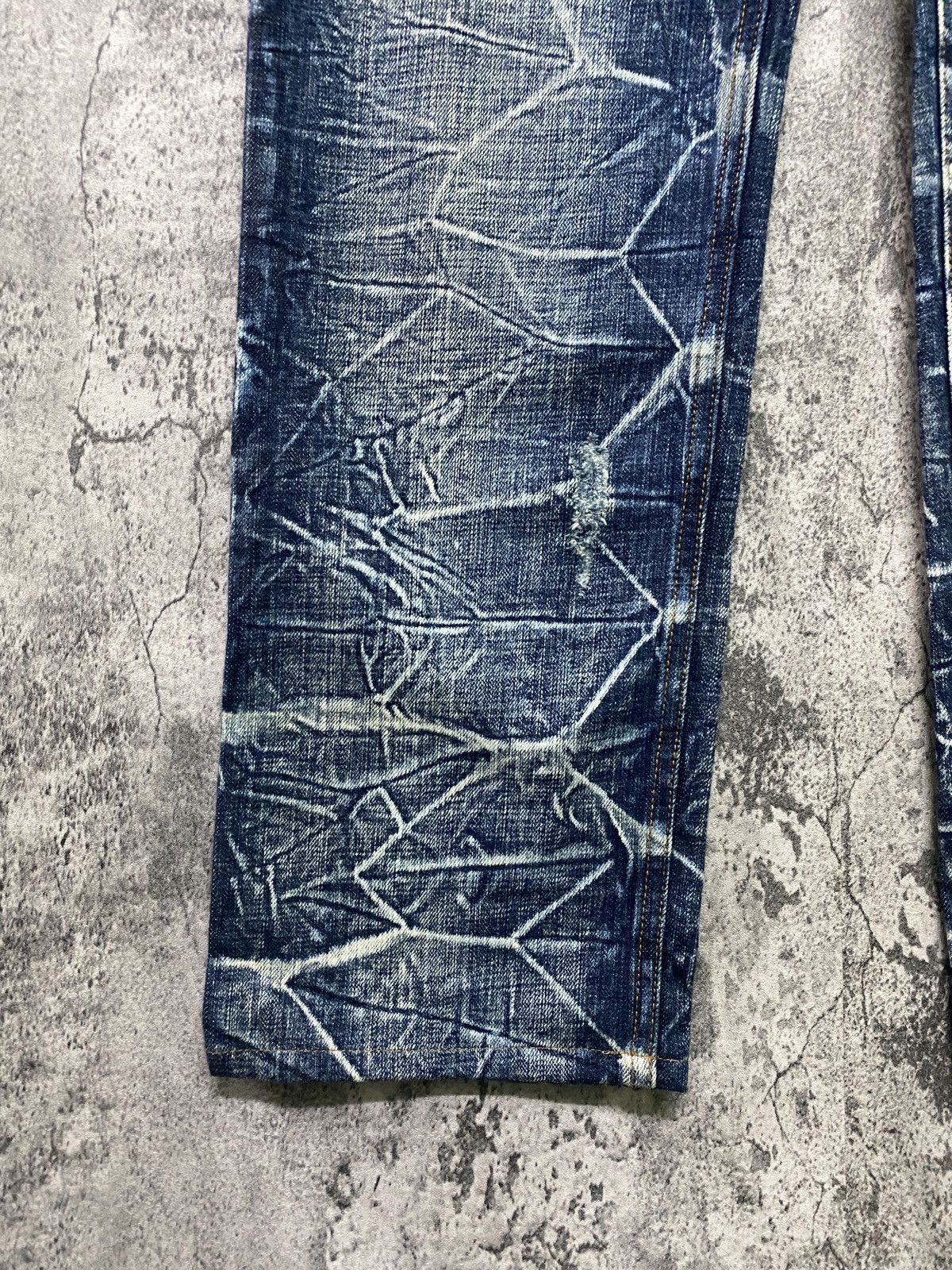 Designer × Japanese Brand Double Waist Claw Mark International World Denim Jeans Size US 32 / EU 48 - 7 Thumbnail