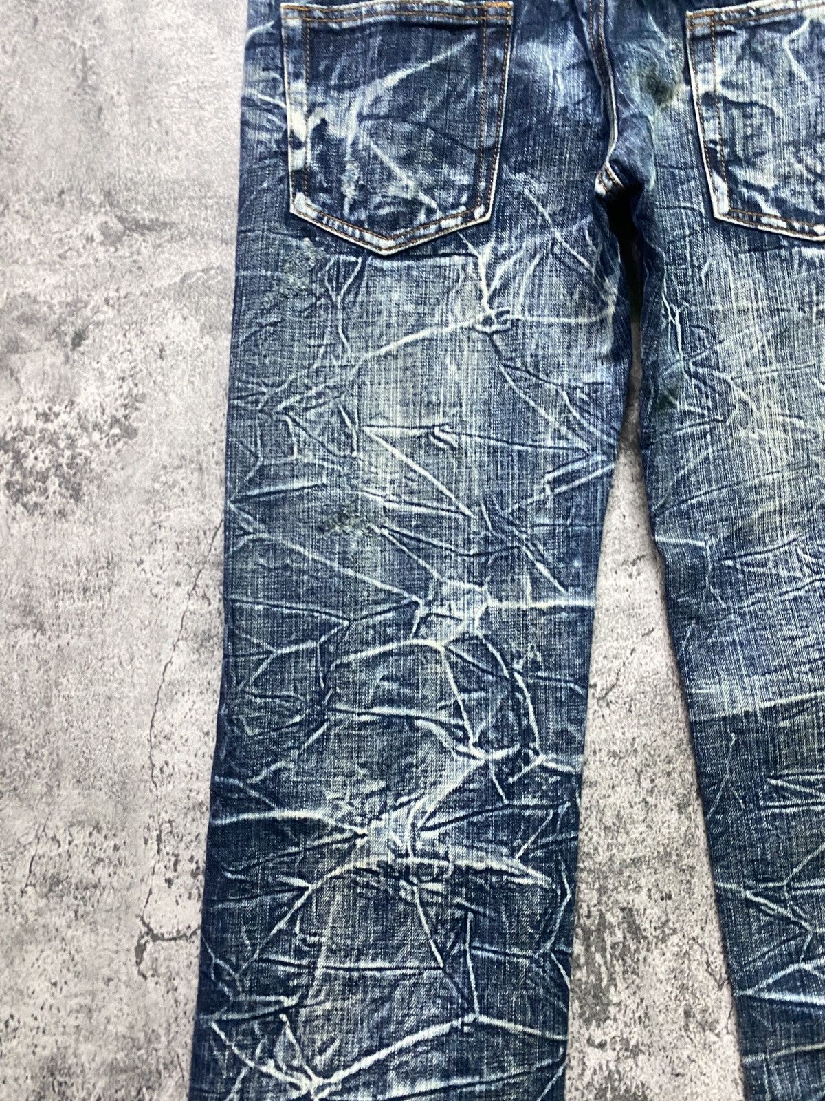 Designer × Japanese Brand Double Waist Claw Mark International World Denim Jeans Size US 32 / EU 48 - 14 Thumbnail