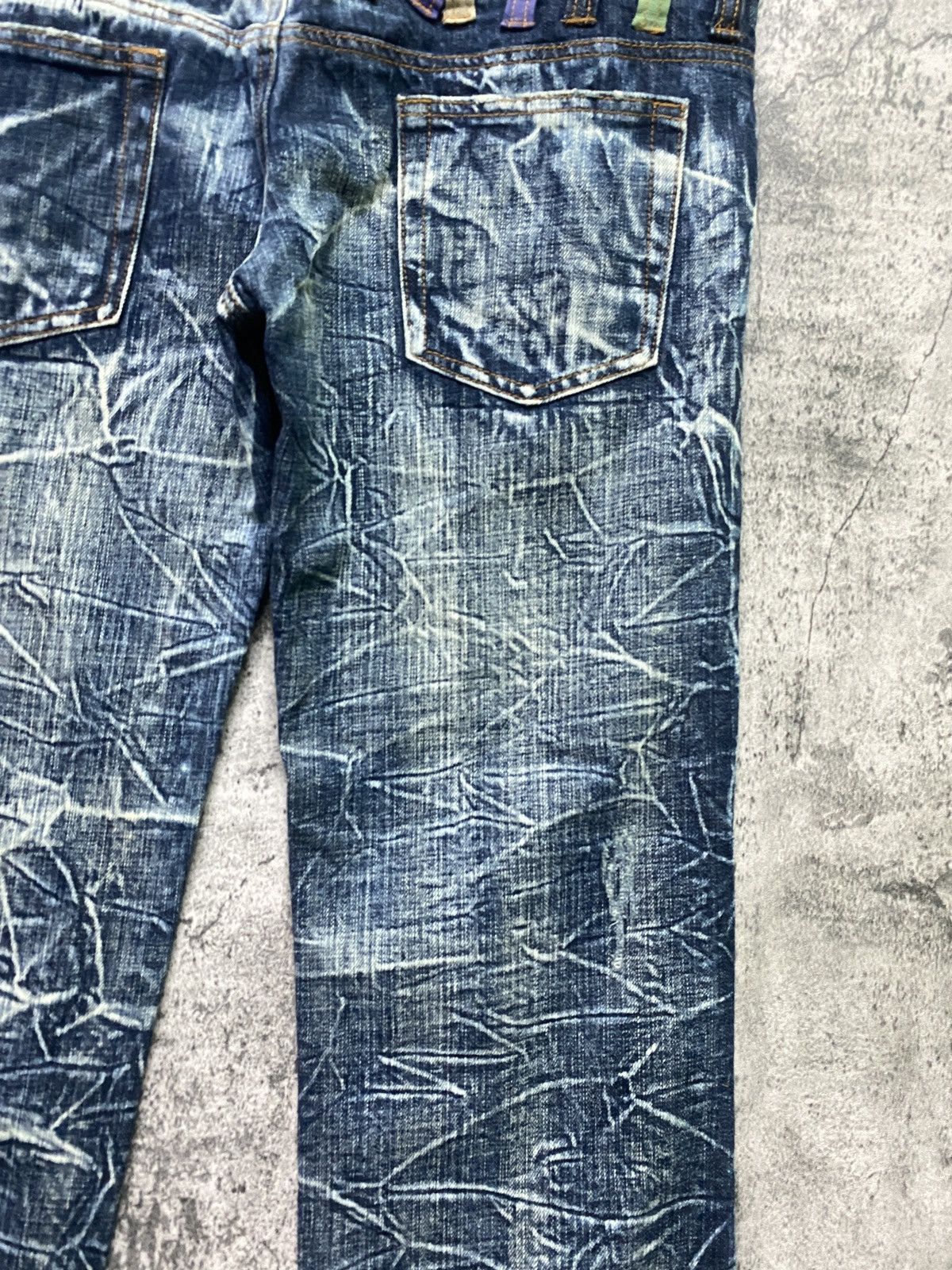 Designer × Japanese Brand Double Waist Claw Mark International World Denim Jeans Size US 32 / EU 48 - 17 Thumbnail