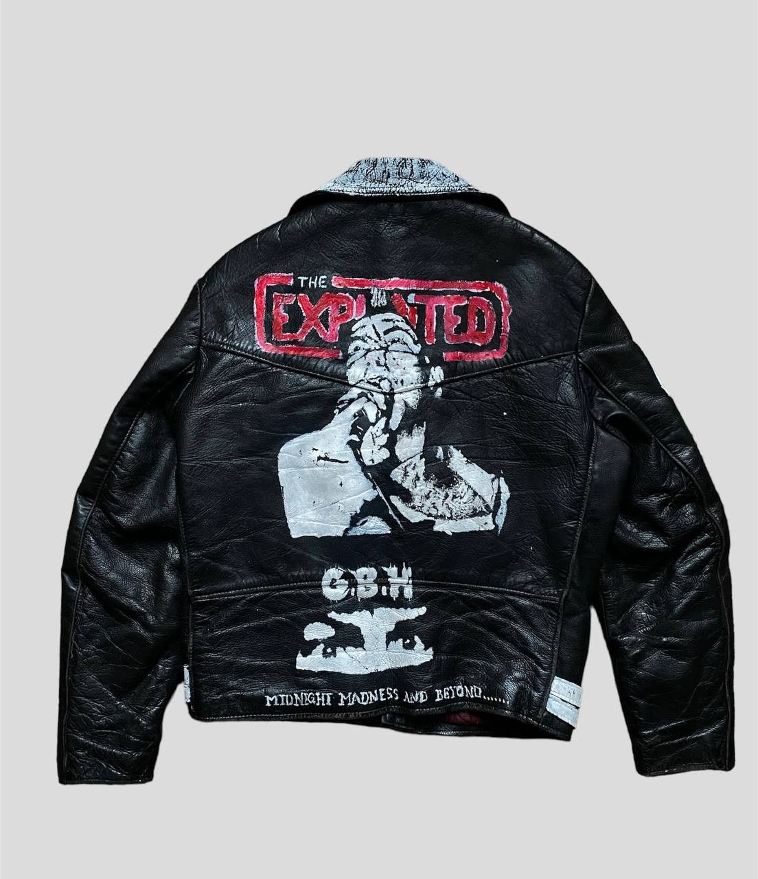 Vintage RARE True Punk Vintage 70s Custom Leather Biker Jacket Size US L / EU 52-54 / 3 - 4 Thumbnail