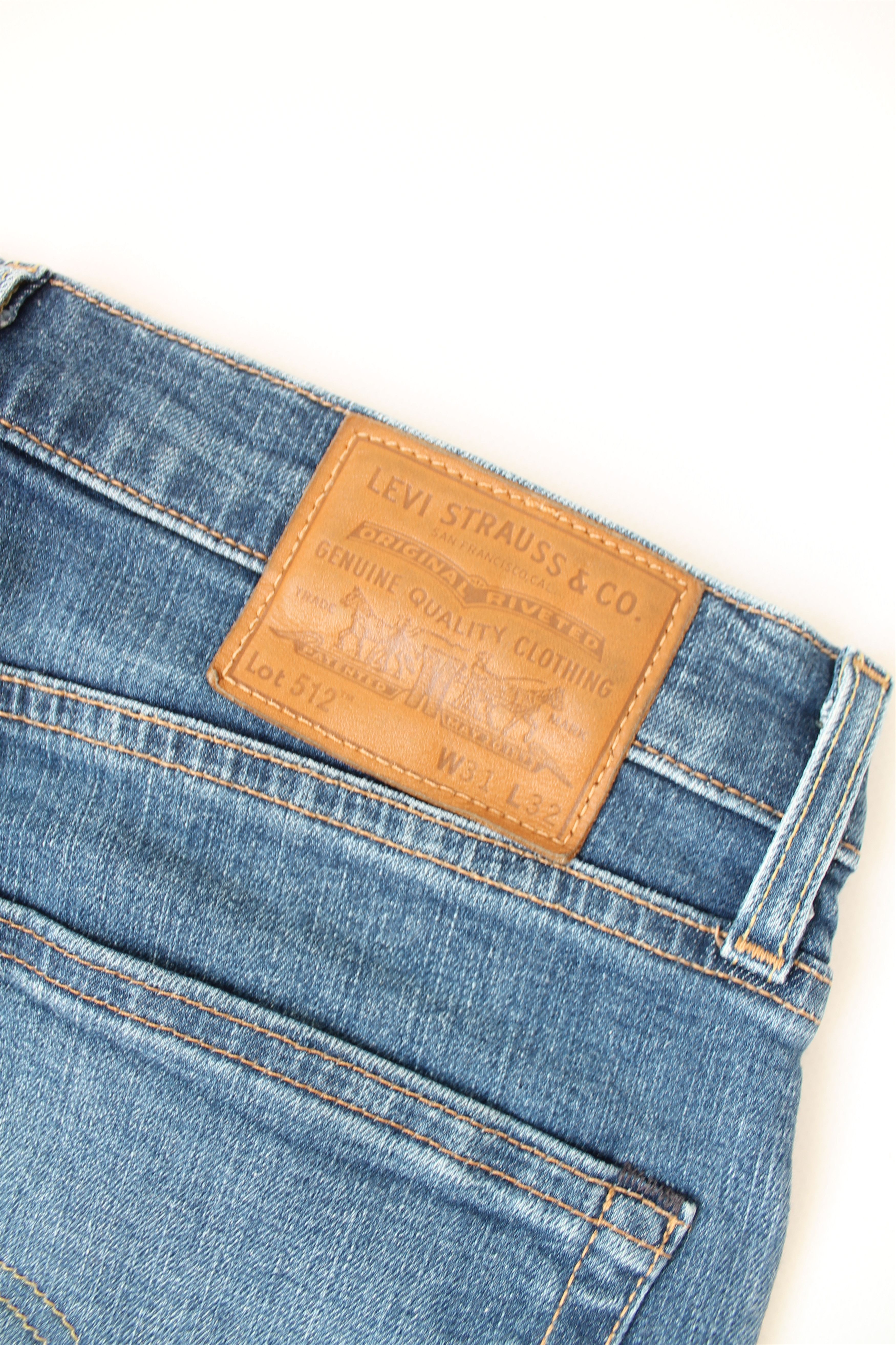 Levi's Levis 512 Premium Slim Taper blue denim Stretch Pants Size US 31 - 7 Thumbnail