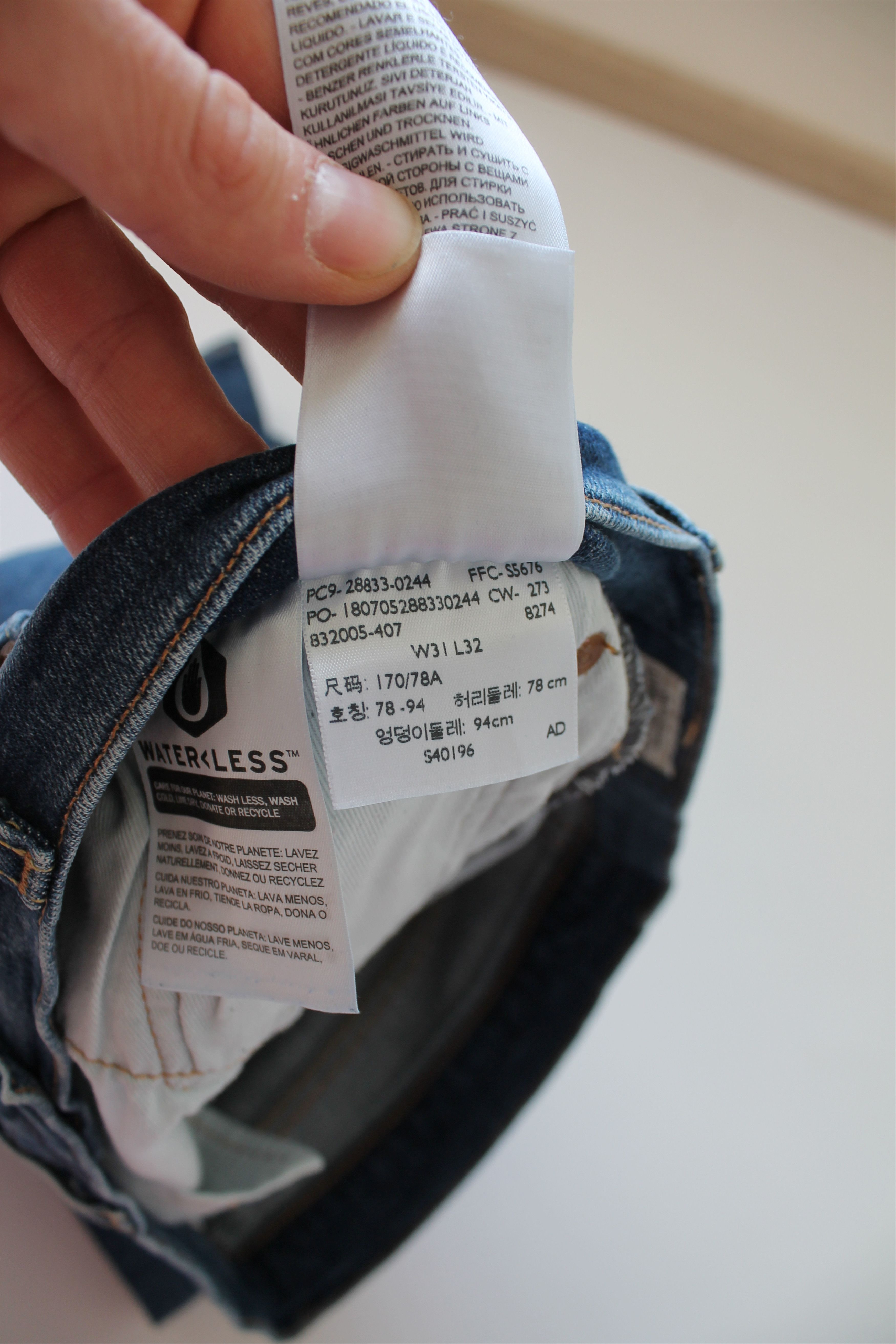 Levi's Levis 512 Premium Slim Taper blue denim Stretch Pants Size US 31 - 10 Thumbnail