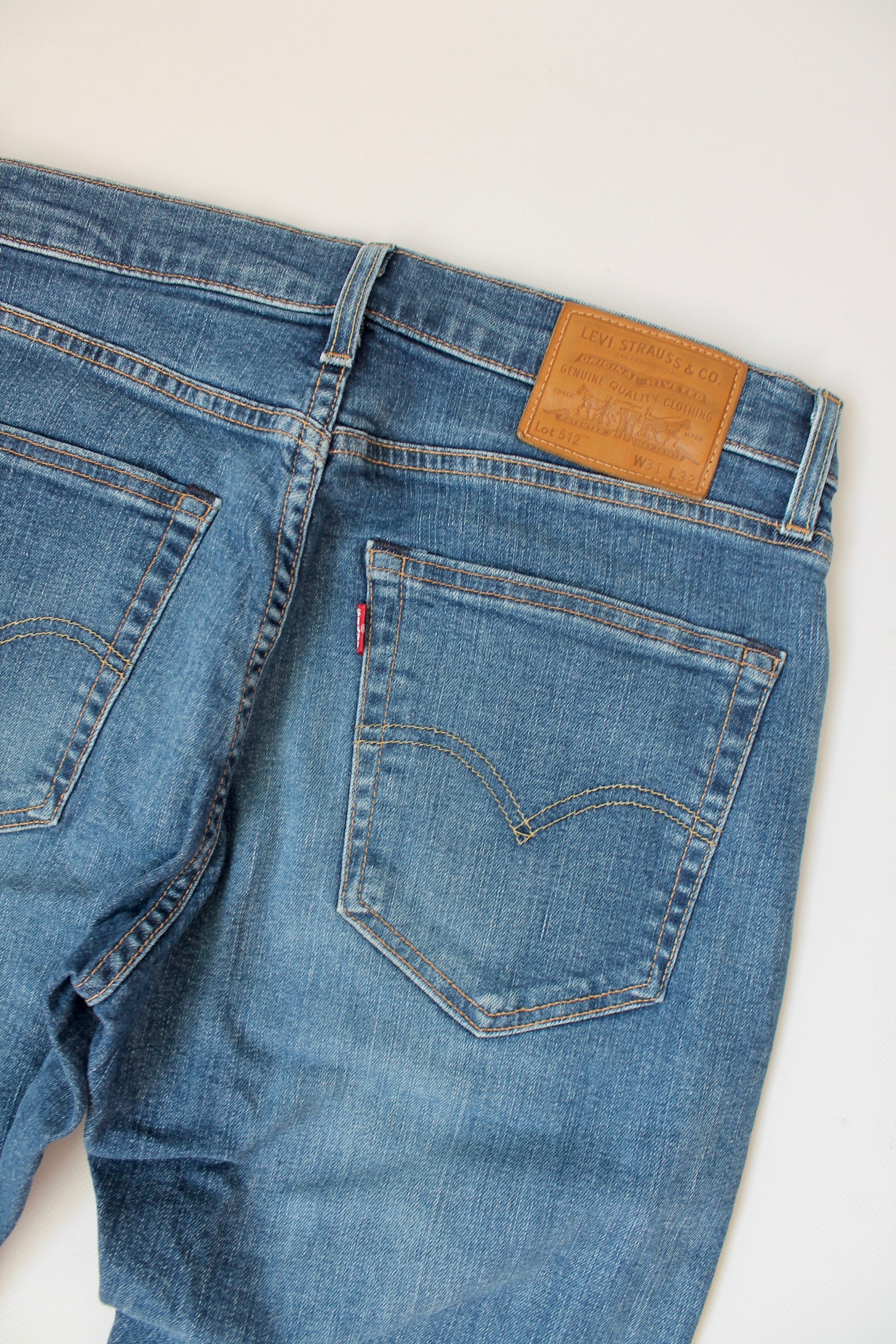 Levi's Levis 512 Premium Slim Taper blue denim Stretch Pants Size US 31 - 1 Thumbnail