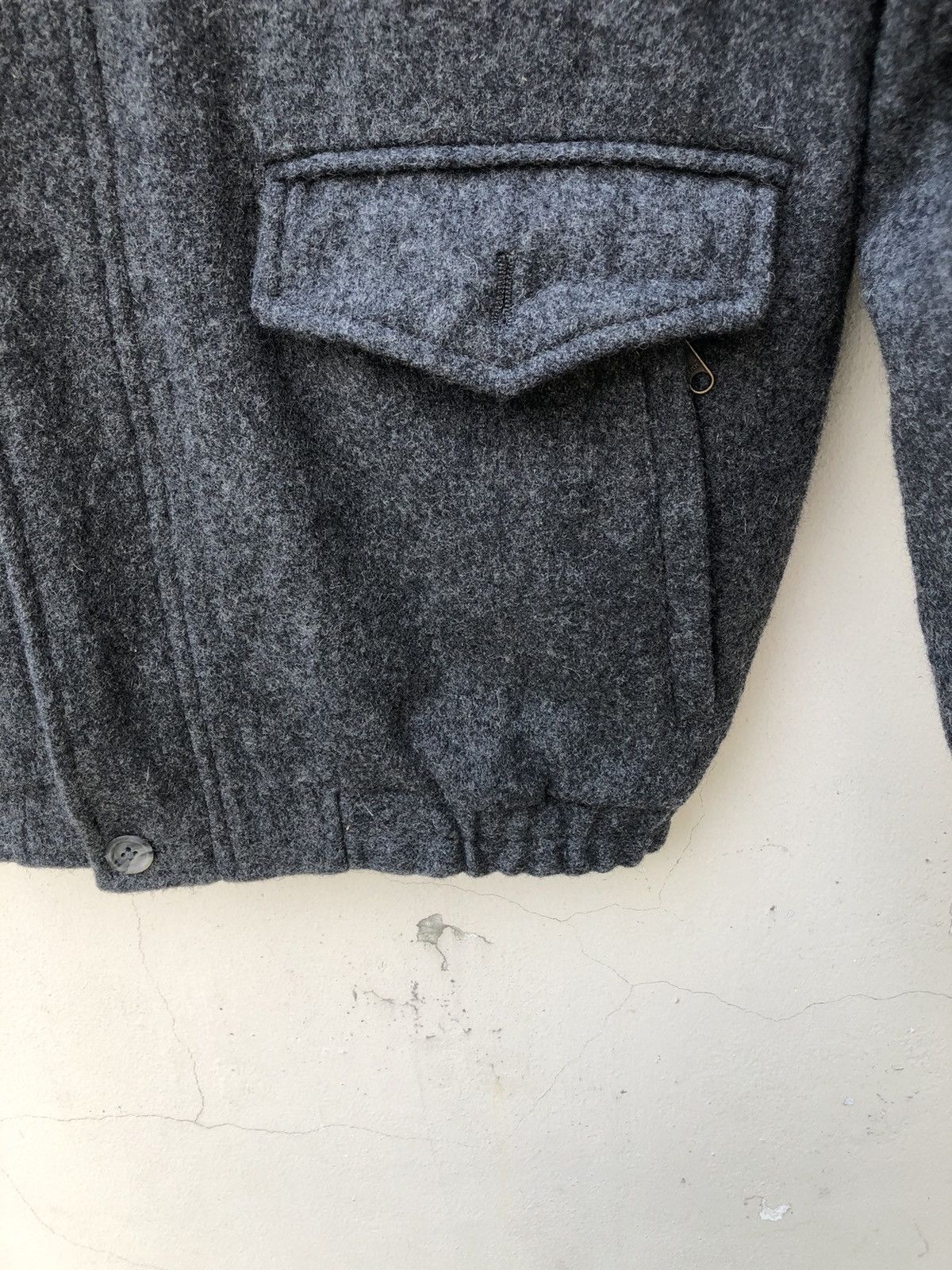 The North Face Vintage 90s The North Face Grey Wool Jacket Bomber Size US S / EU 44-46 / 1 - 4 Thumbnail