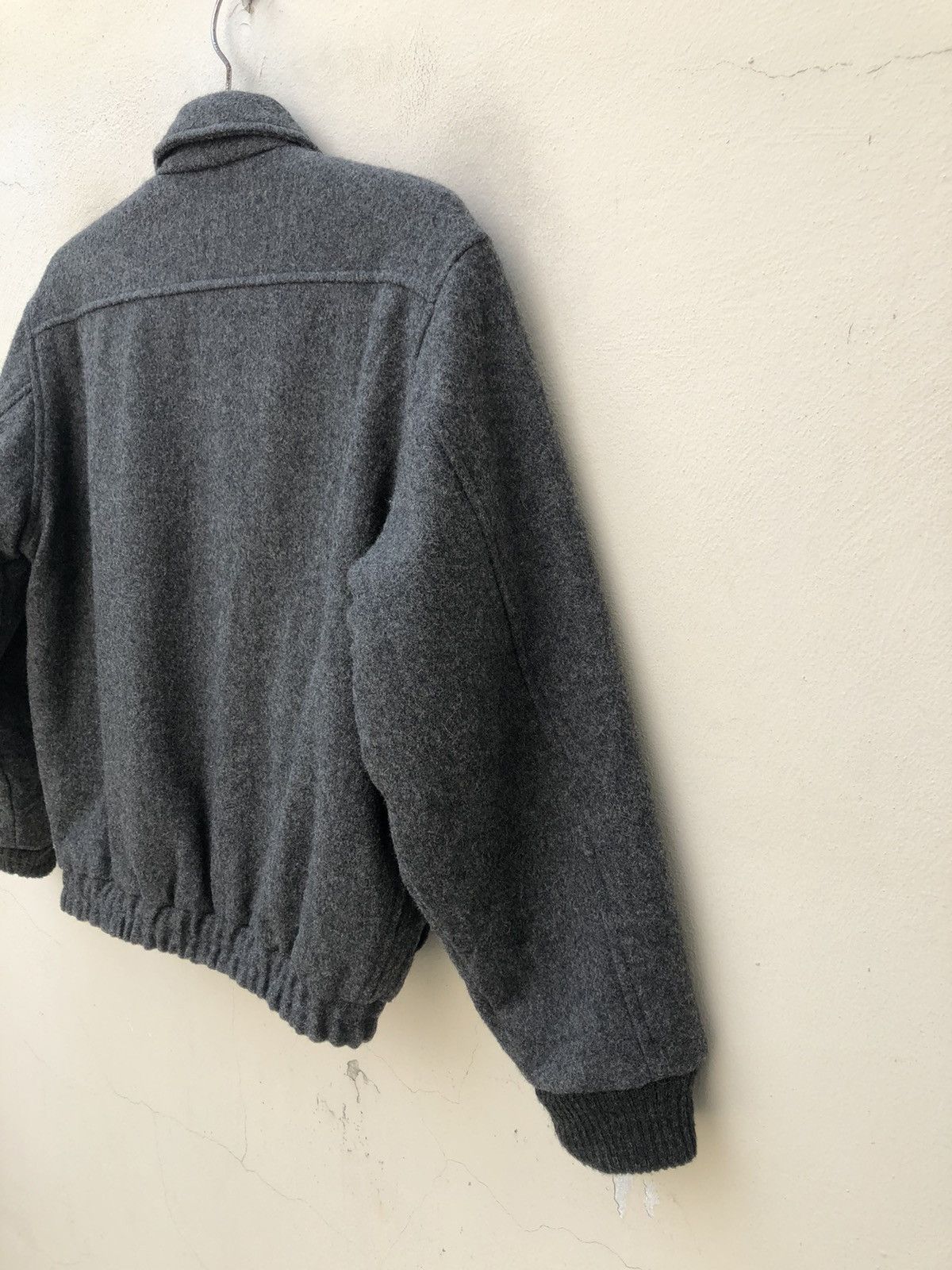 The North Face Vintage 90s The North Face Grey Wool Jacket Bomber Size US S / EU 44-46 / 1 - 9 Thumbnail