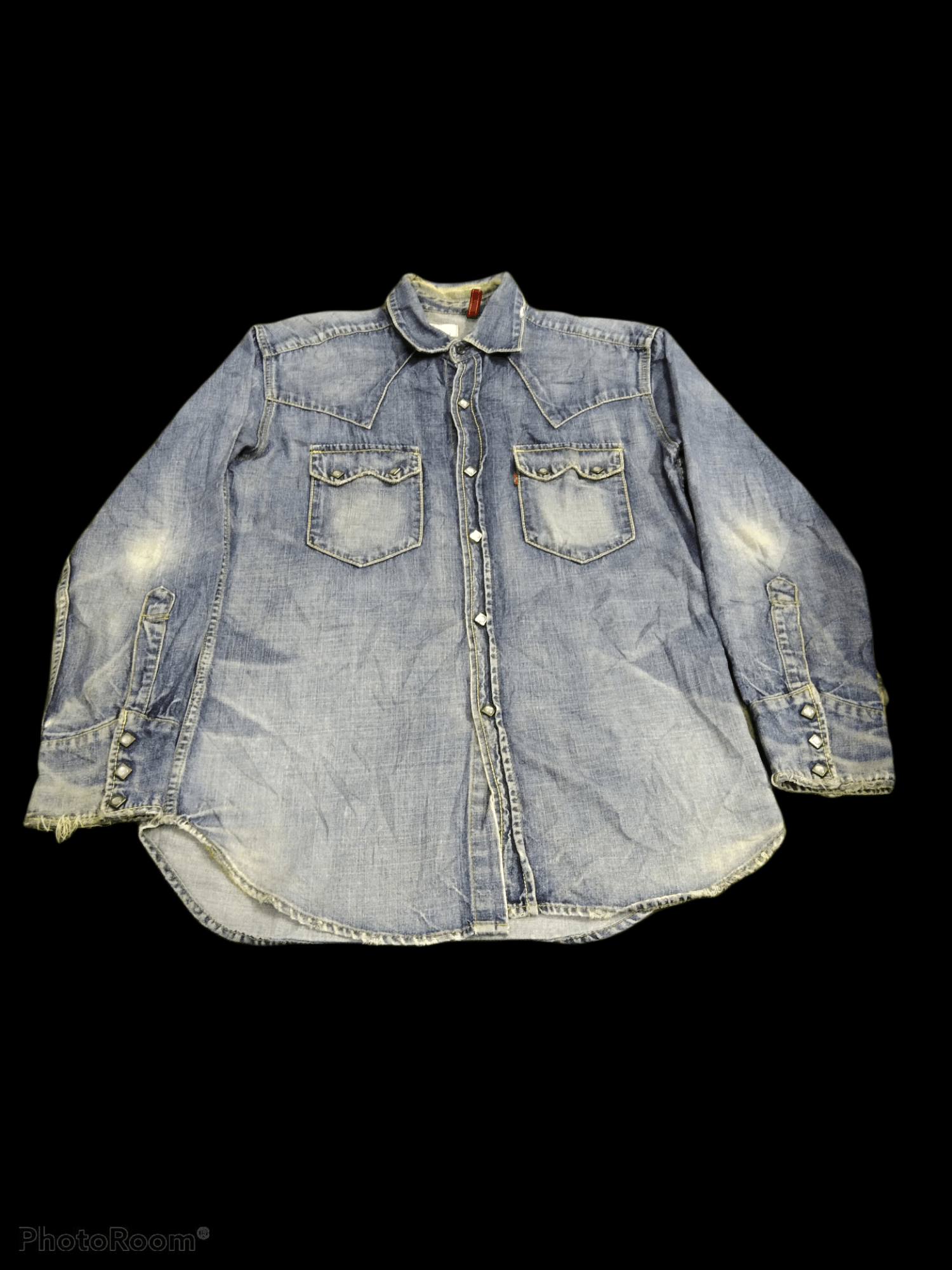 Levi's THRASH LEVIS STONE BUTTON UP DENIM SHIRT Size US M / EU 48-50 / 2 - 3 Thumbnail