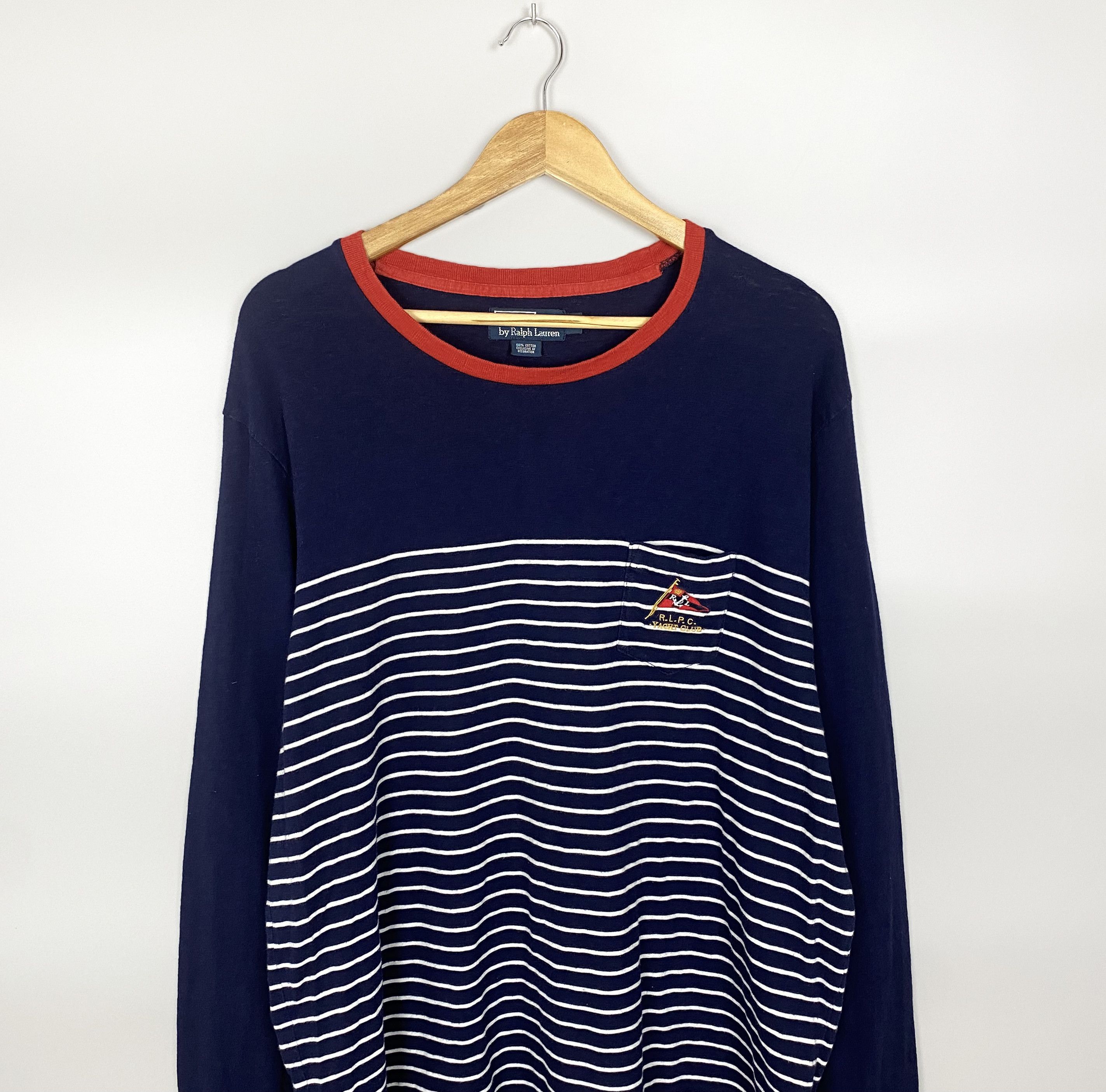 Polo Ralph Lauren Vintage Polo Ralph Lauren Striped Long Sleeve Size US XL / EU 56 / 4 - 2 Thumbnail