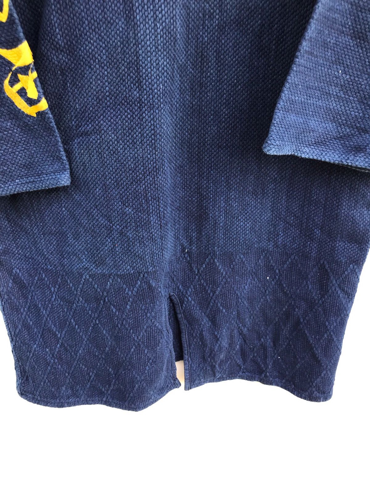 Indigo × Japanese Brand Distressed Indigo Thick Vintage Denim Sanjuro Kimono Jacket Size US M / EU 48-50 / 2 - 5 Thumbnail