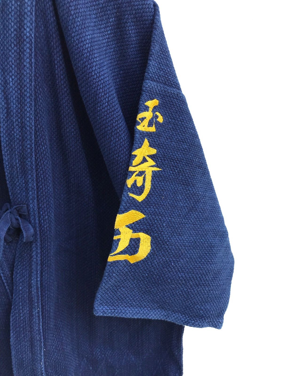 Indigo × Japanese Brand Distressed Indigo Thick Vintage Denim Sanjuro Kimono Jacket Size US M / EU 48-50 / 2 - 4 Thumbnail