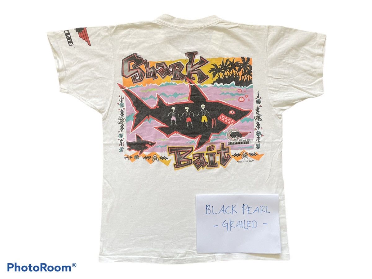 image of Made In USA x Vintage Shark Bait Surf And Street Mechanix in White, Men's (Size Medium)