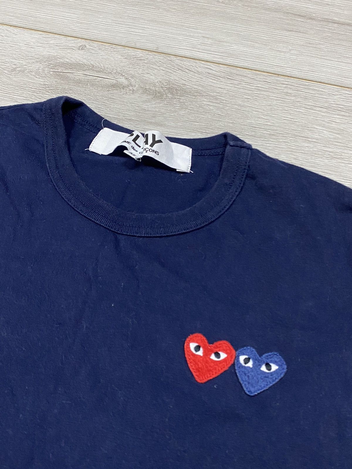Comme des Garcons PLAY PLAY comme des garçons double heart Japanese t-shirt Size US M / EU 48-50 / 2 - 2 Thumbnail