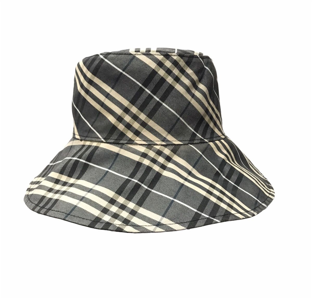 Burberry × Vintage Reversible Burberry Nova Check Embroidery Bucket Hat Size ONE SIZE - 2 Thumbnail