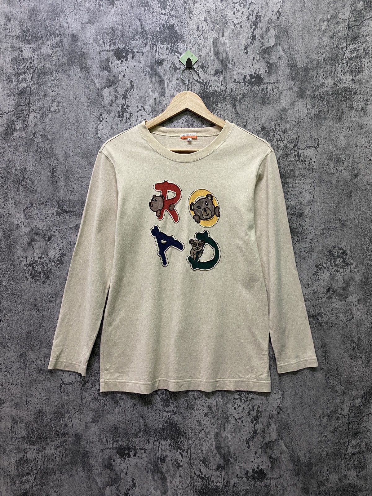 image of Art x Jean Charles De Castelbajac Castlebajac Kids Sport Patches Long Slevess Tshirt in Cream (Size