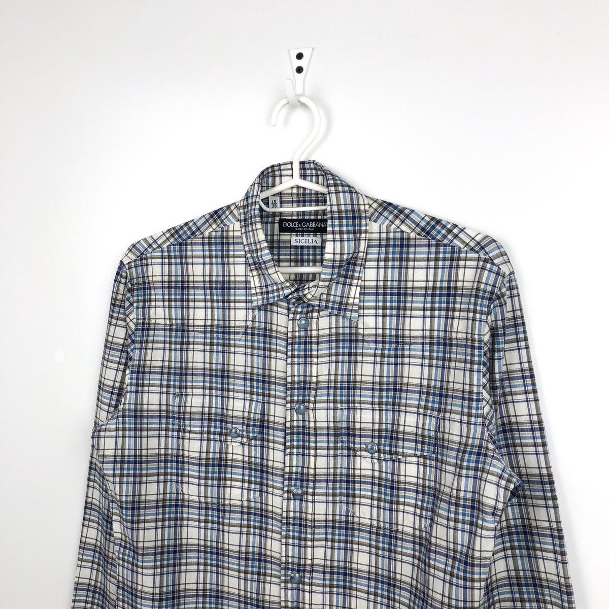 Dolce & Gabbana × Vintage Dolce&Gabbana sicilia long sleeve shirt buttons mens 15/38 Size US S / EU 44-46 / 1 - 2 Thumbnail