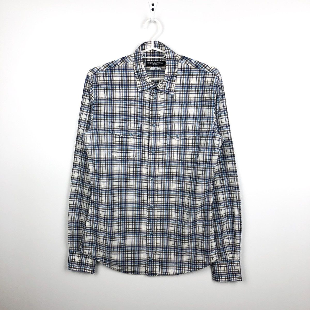 Dolce & Gabbana × Vintage Dolce&Gabbana sicilia long sleeve shirt buttons mens 15/38 Size US S / EU 44-46 / 1 - 1 Thumbnail