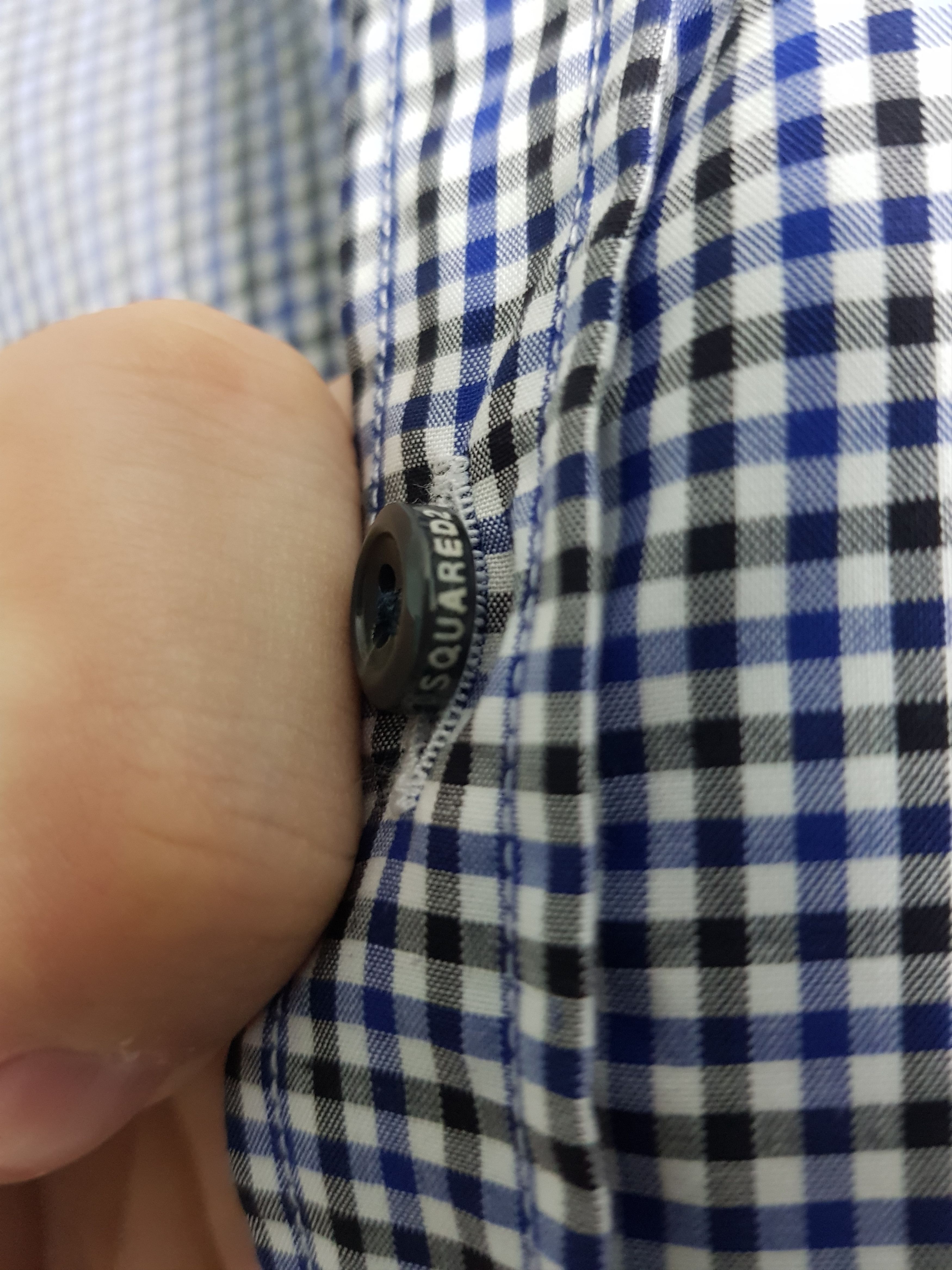 Dsquared2 Blue and Black Gingham Check Shirt Size US M / EU 48-50 / 2 - 3 Thumbnail