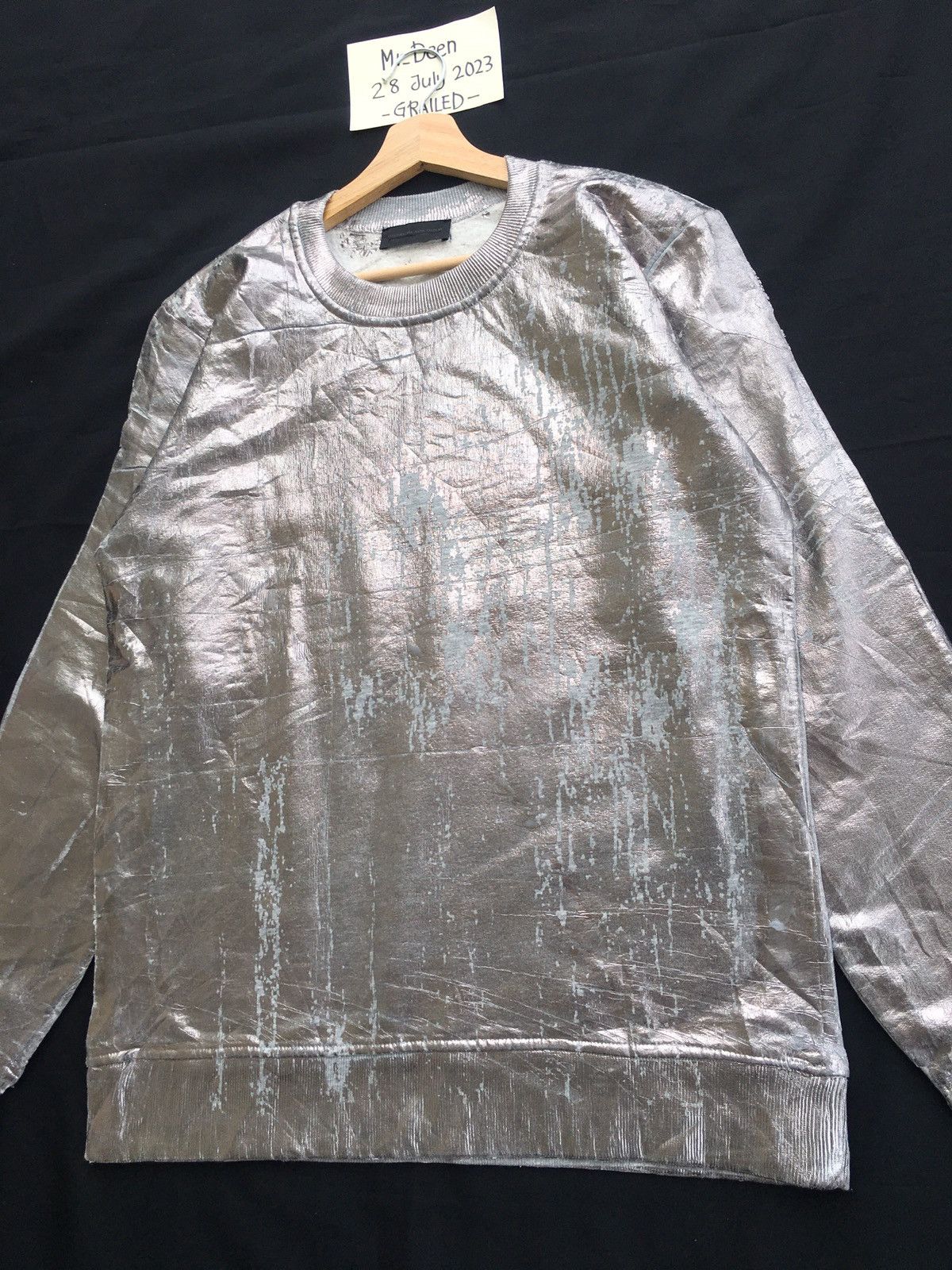 Diesel Black Gold Rare Diesel Black Gold Longsleeve Silver Shirt Size US XL / EU 56 / 4 - 6 Thumbnail