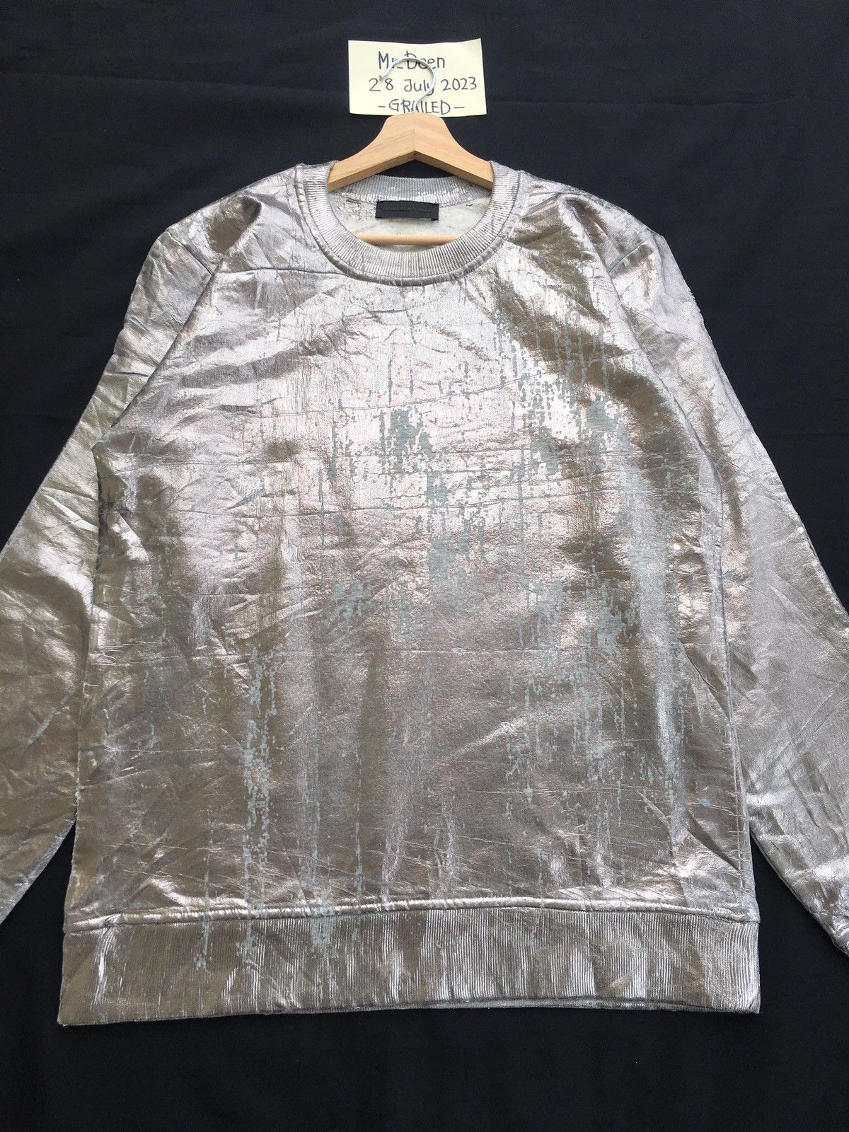 Diesel Black Gold Rare Diesel Black Gold Longsleeve Silver Shirt Size US XL / EU 56 / 4 - 4 Thumbnail