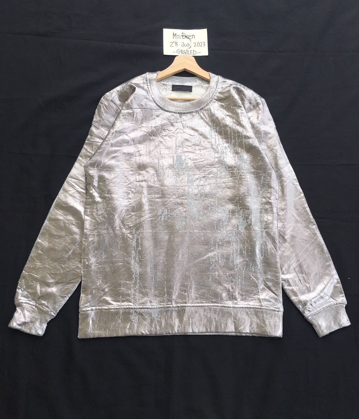Diesel Black Gold Rare Diesel Black Gold Longsleeve Silver Shirt Size US XL / EU 56 / 4 - 1 Thumbnail
