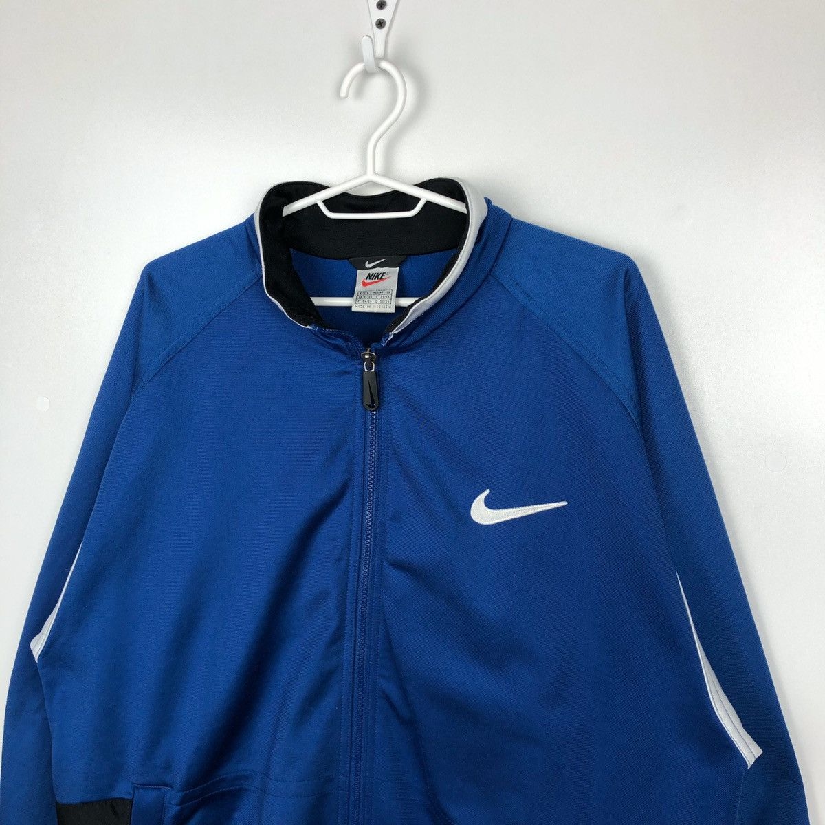 Nike × Vintage Vintage Nike Track Top sweater 90s full zip big logo mens L Size US L / EU 52-54 / 3 - 3 Thumbnail