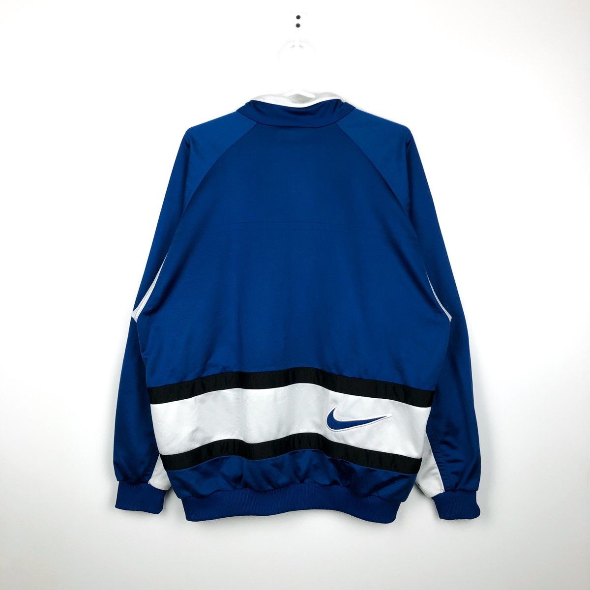 Nike × Vintage Vintage Nike Track Top sweater 90s full zip big logo mens L Size US L / EU 52-54 / 3 - 2 Thumbnail