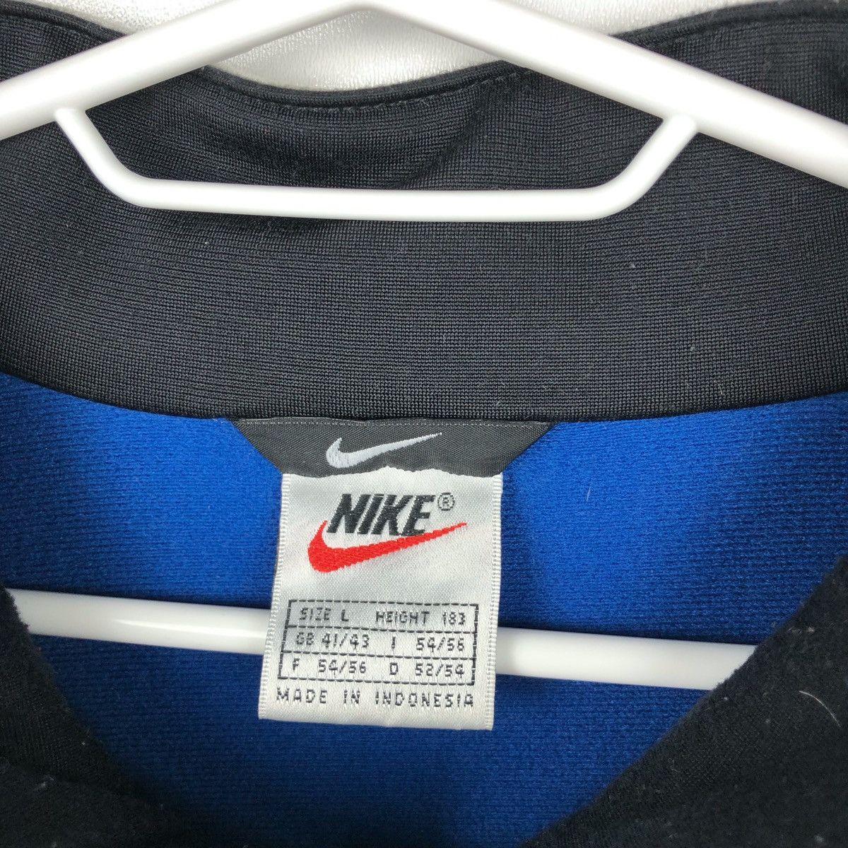 Nike × Vintage Vintage Nike Track Top sweater 90s full zip big logo mens L Size US L / EU 52-54 / 3 - 5 Thumbnail