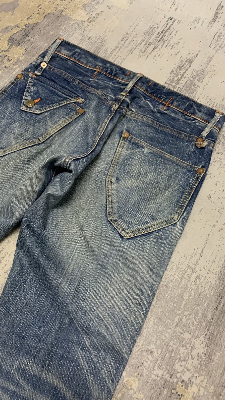 Hysteric Glamour Flare Japanese Blue Way Mud Max Style Jeans 31x33.5 Size US 31 - 10 Thumbnail