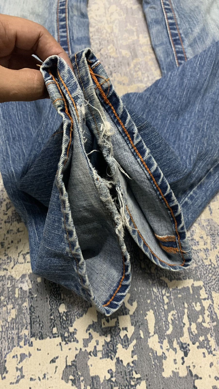 Hysteric Glamour Flare Japanese Blue Way Mud Max Style Jeans 31x33.5 Size US 31 - 7 Thumbnail