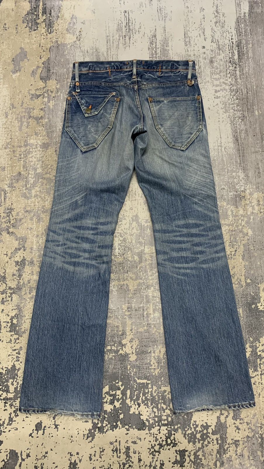 Hysteric Glamour Flare Japanese Blue Way Mud Max Style Jeans 31x33.5 Size US 31 - 8 Thumbnail