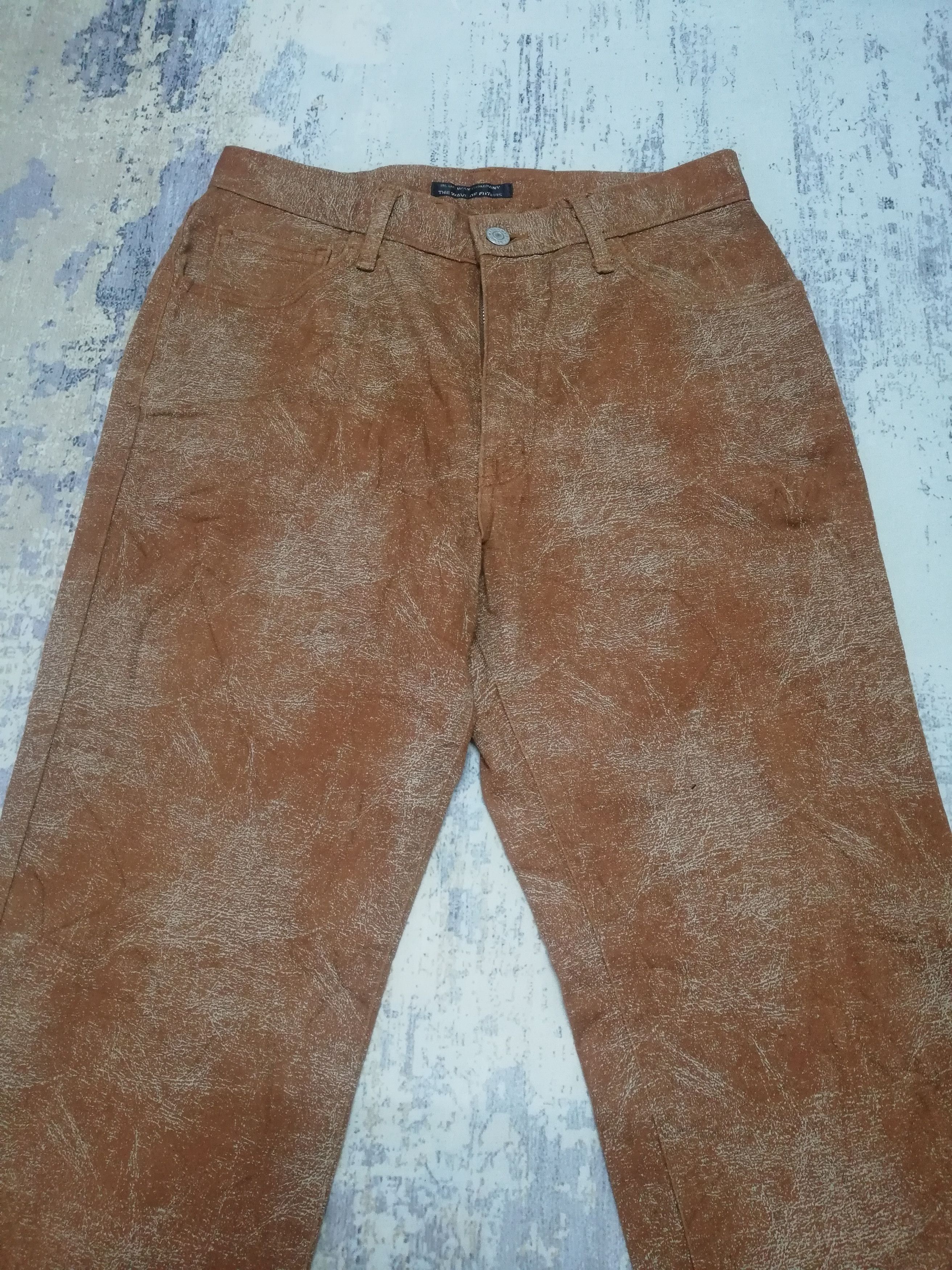 Japanese Brand Blue Way Japanese Abstract Print Baggy Retro Pants Size US 29 - 6 Thumbnail
