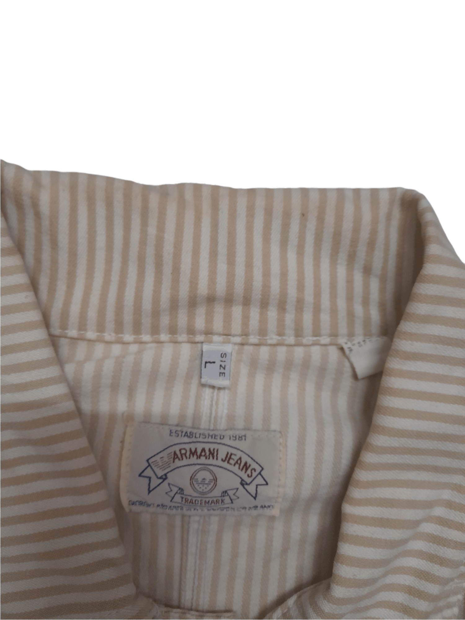 Armani 90s Armani Hickory Stripe Chore Jacket (E315) Size US L / EU 52-54 / 3 - 4 Thumbnail
