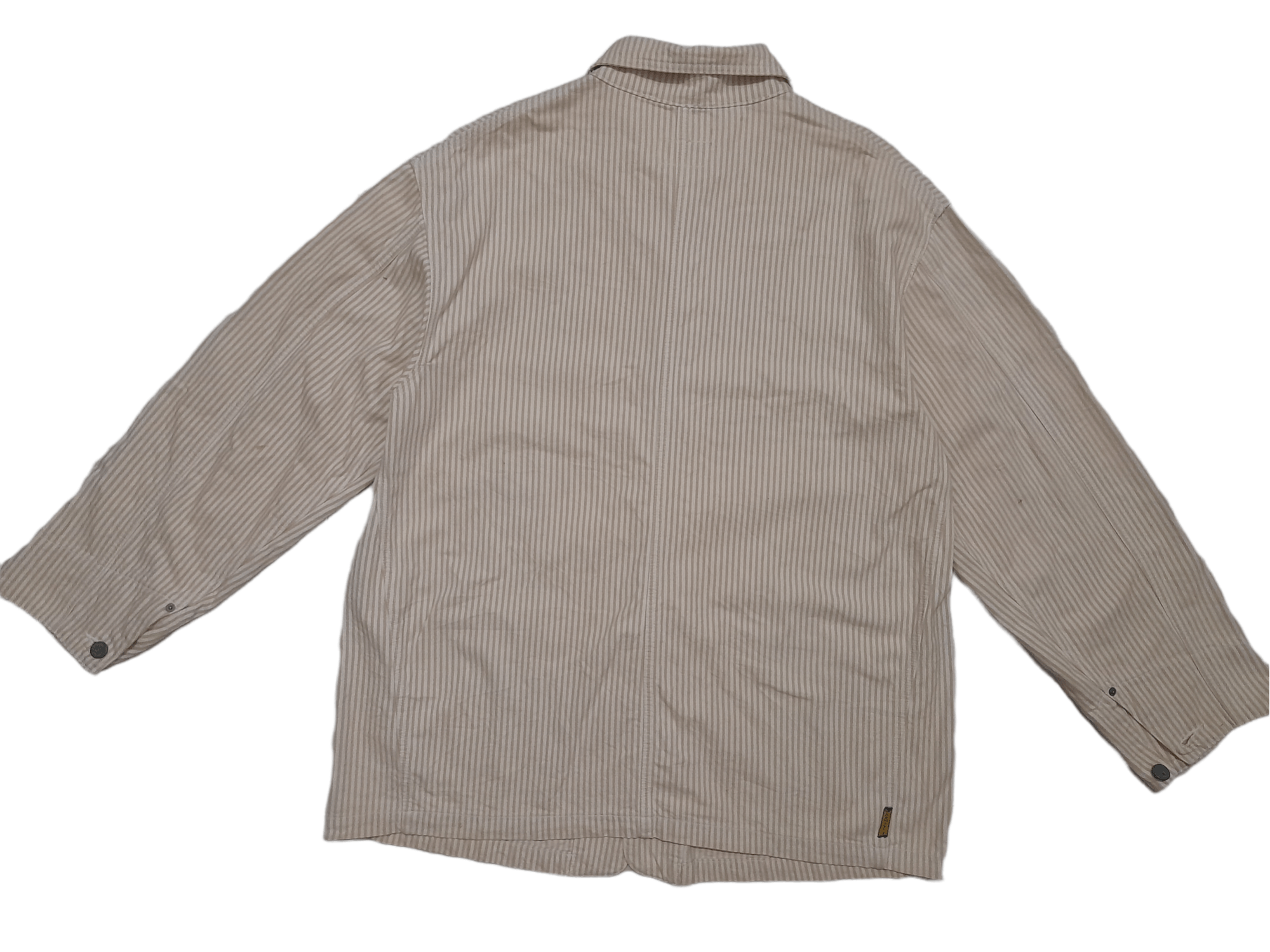 Armani 90s Armani Hickory Stripe Chore Jacket (E315) Size US L / EU 52-54 / 3 - 6 Thumbnail