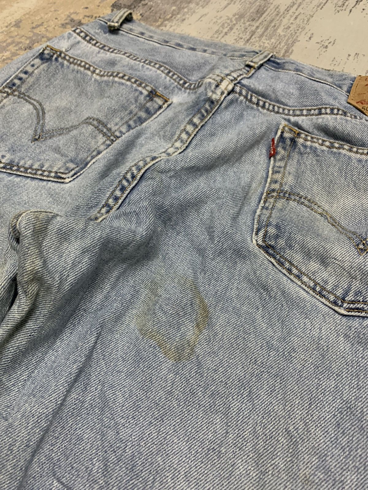 Levi's Vintage Levi’s 505 Regular Fit Distressed 90s Jeans Blue Size US 34 / EU 50 - 10 Thumbnail