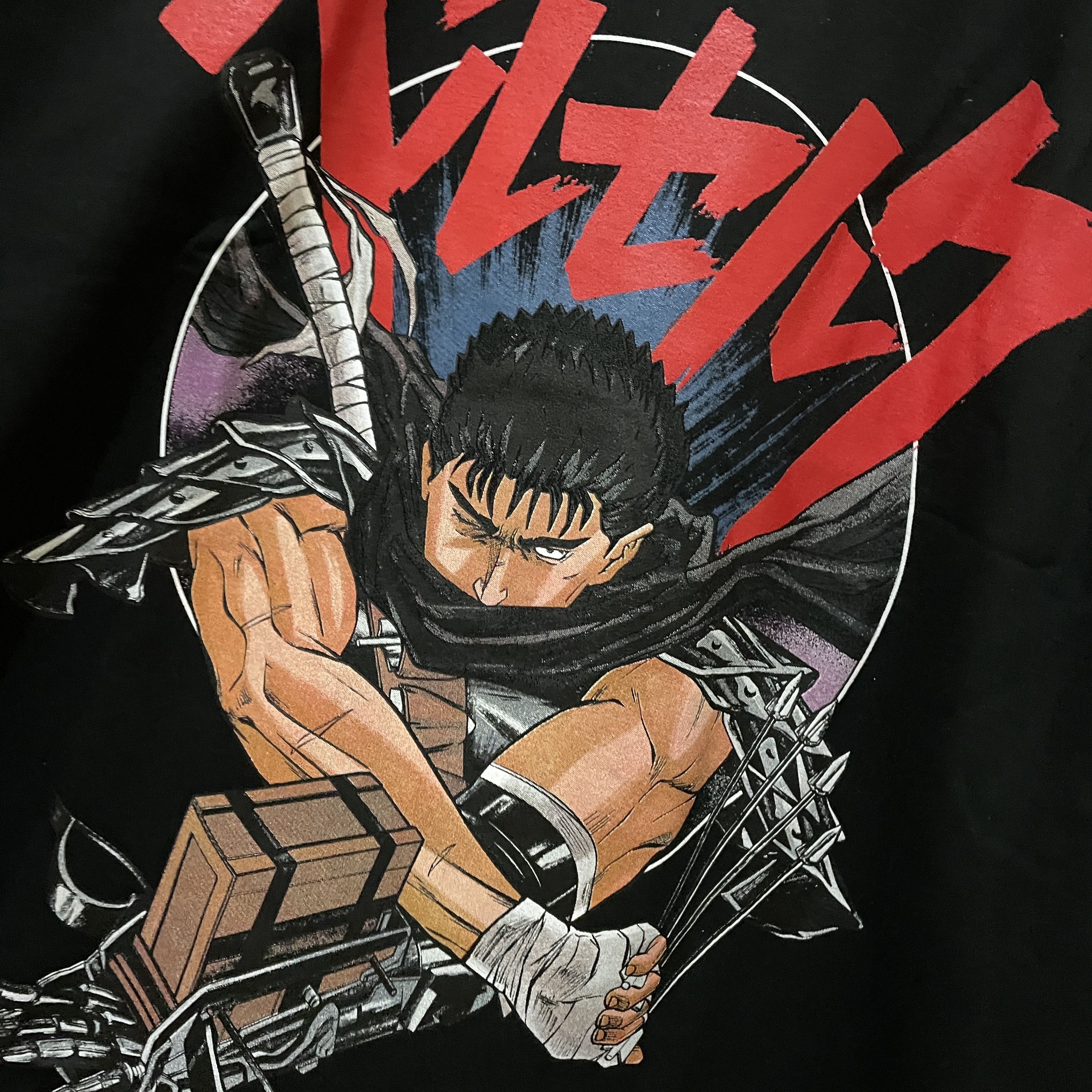 Image of Anima x Tee Shirt Berserk Femto Guts Anime Manga Tee T Shirt XL in Black, Men's