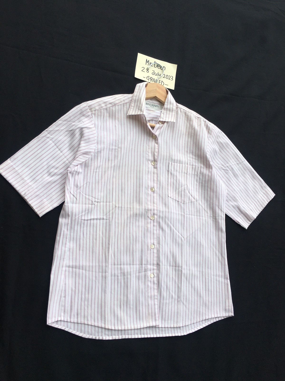 Vintage Balmain Paris Stripes Buttons Shirt