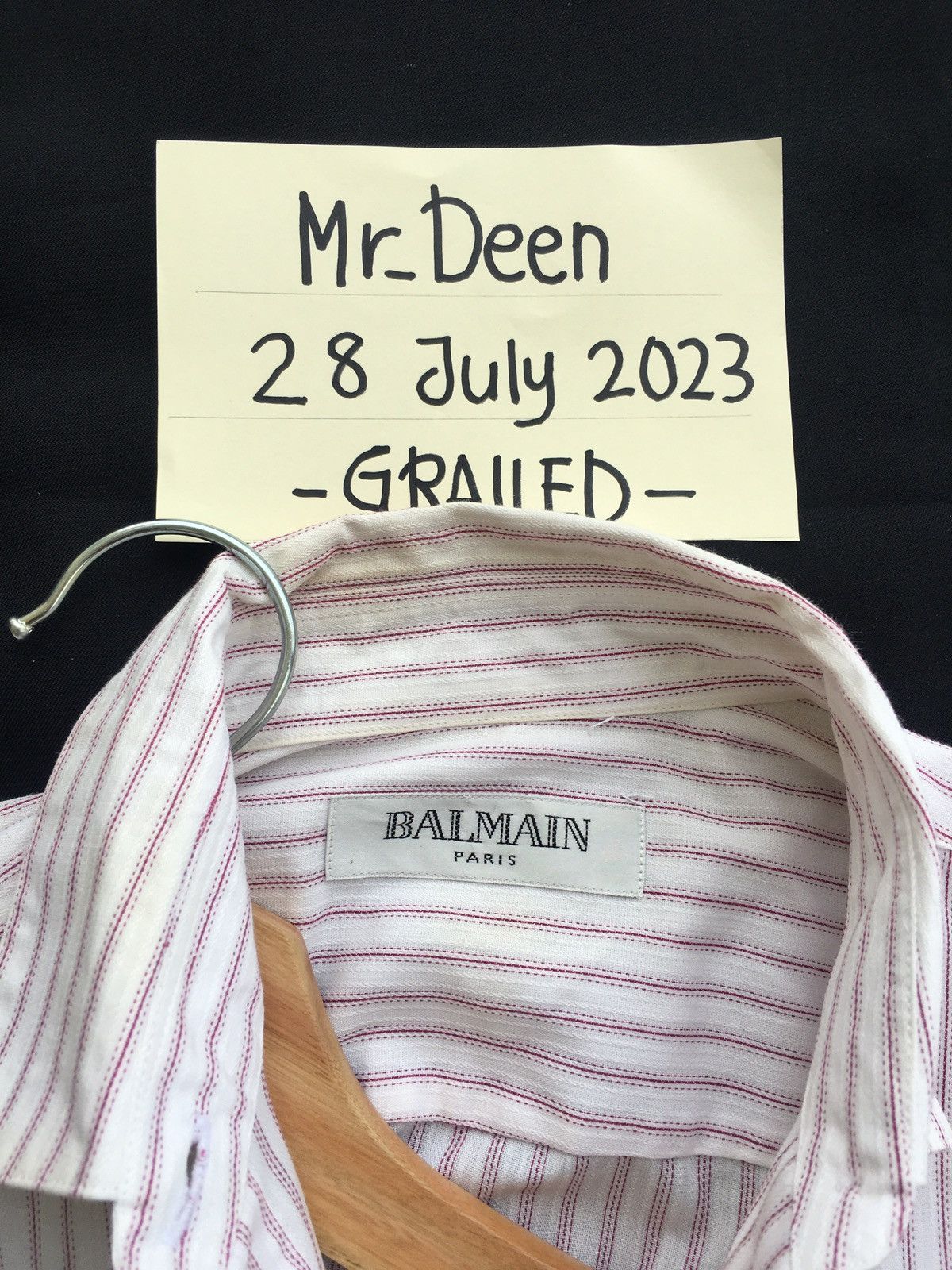 Balmain Vintage 90s Balmain Paris Stripes Buttons Shirt Size US M / EU 48-50 / 2 - 5 Thumbnail