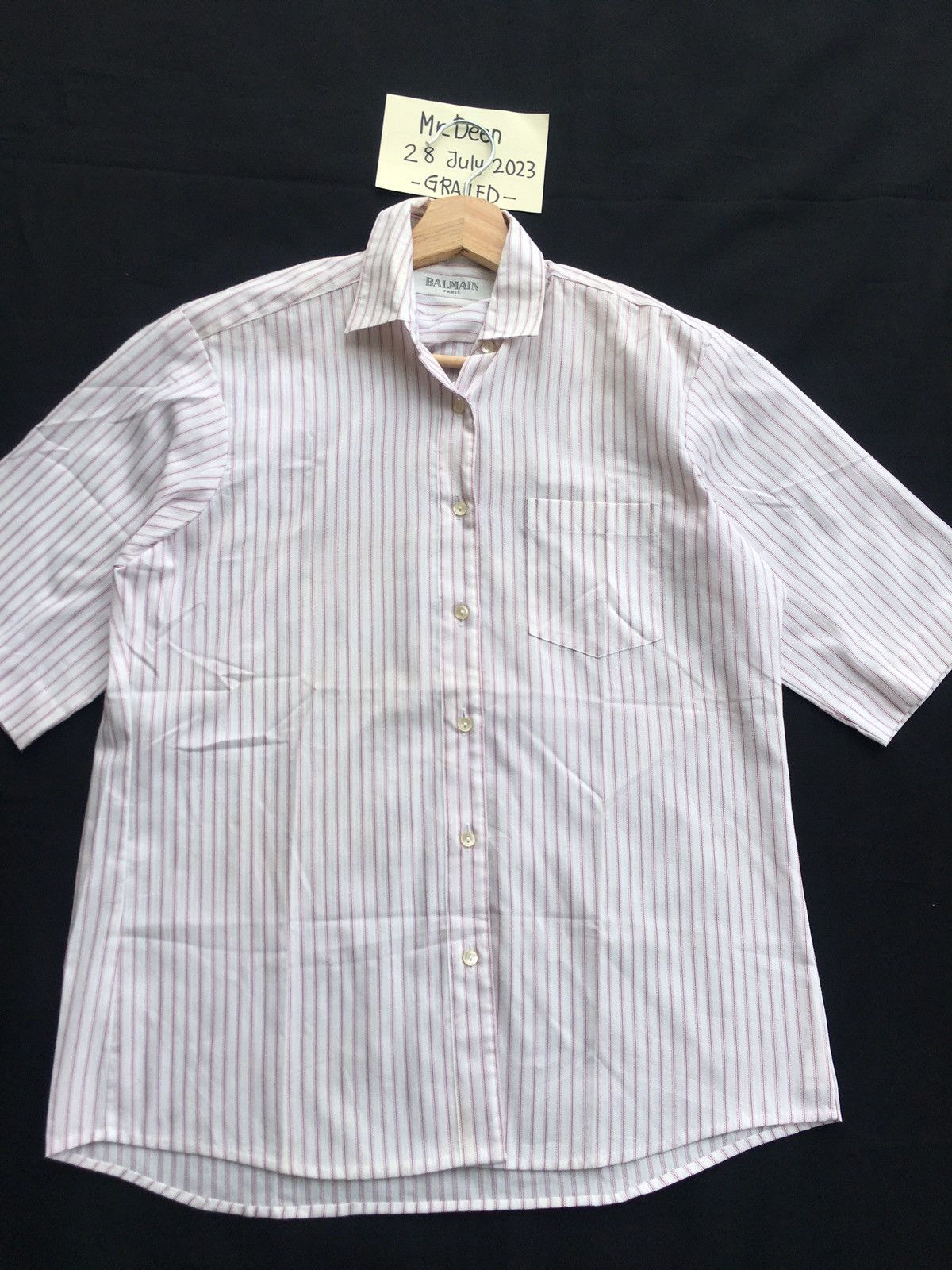 Balmain Vintage 90s Balmain Paris Stripes Buttons Shirt Size US M / EU 48-50 / 2 - 4 Thumbnail