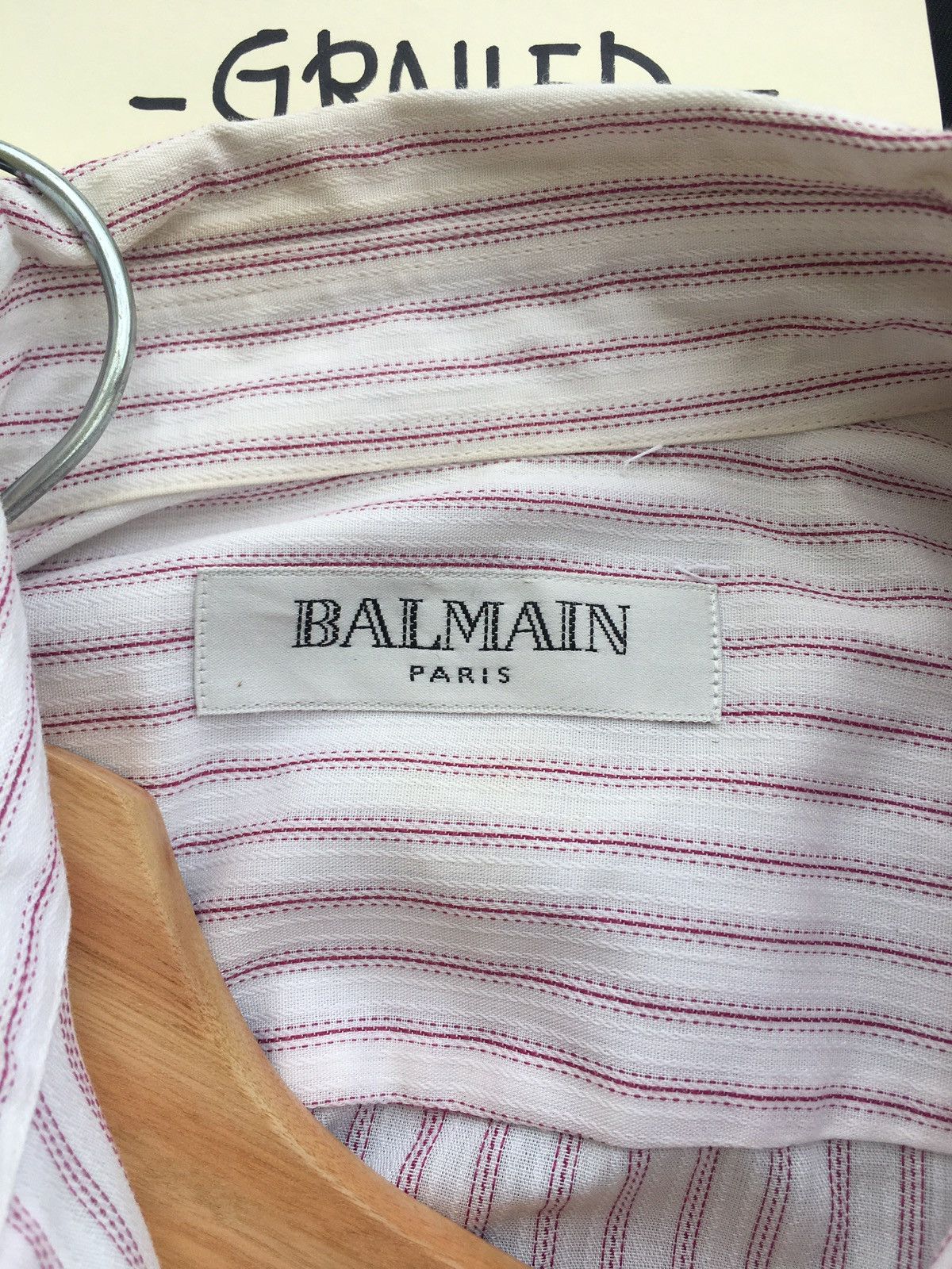 Balmain Vintage 90s Balmain Paris Stripes Buttons Shirt Size US M / EU 48-50 / 2 - 6 Thumbnail