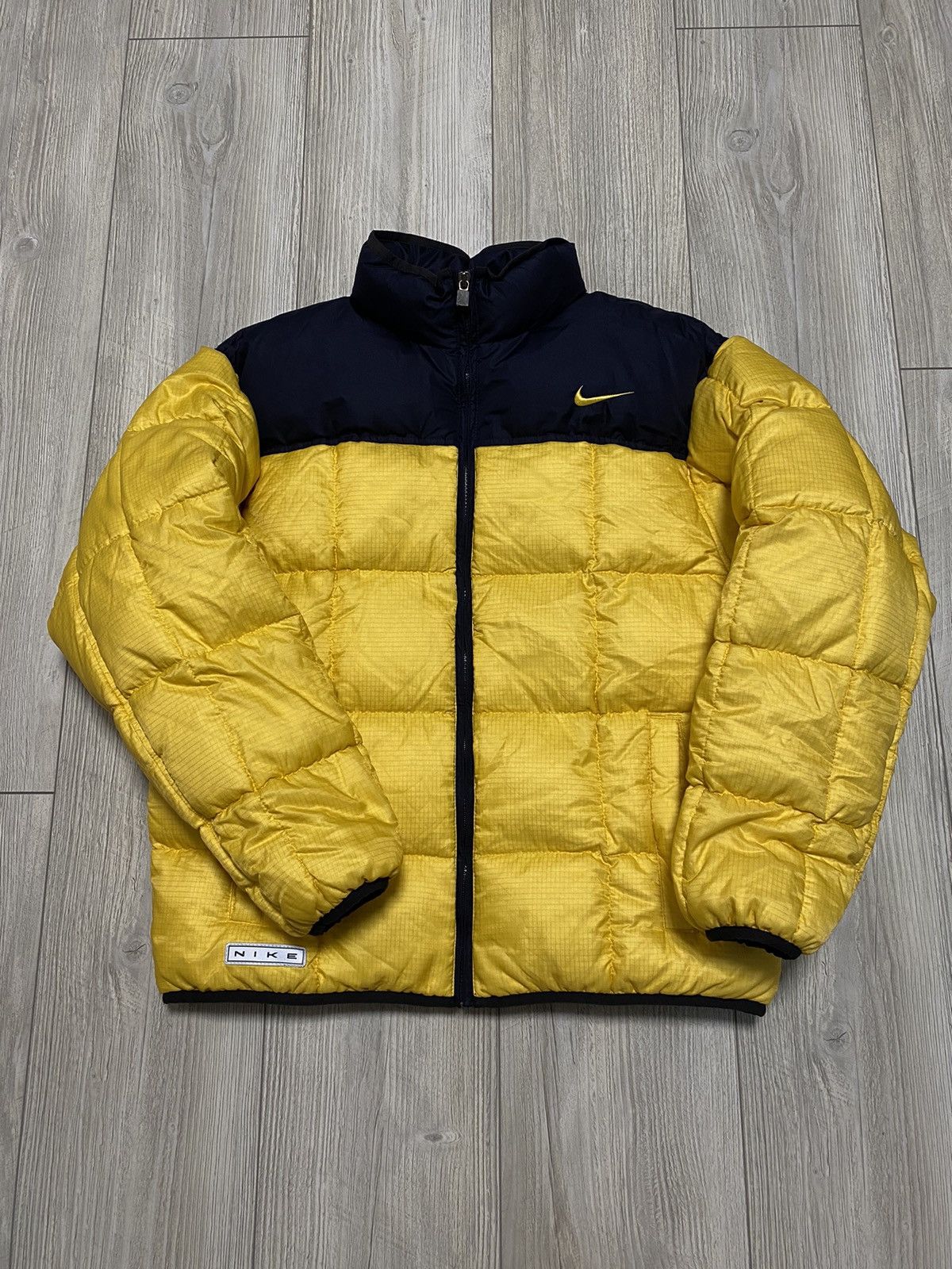 image of Nike Puffer Jacket Reversible Y2K Down Yang XL in Yellow, Men's (Size XS)