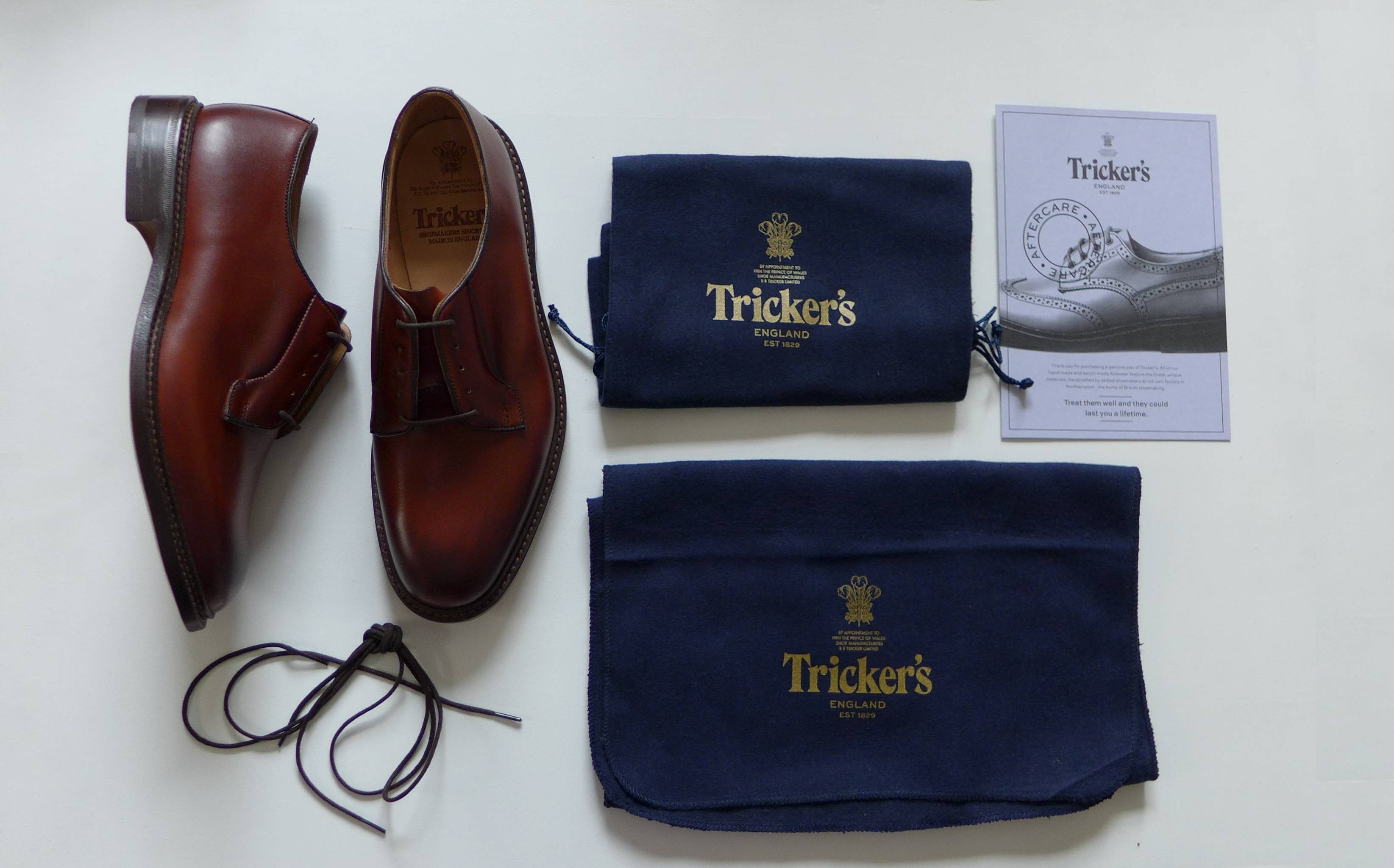 Tricker's Trickers Robert Derby -- Chestnut Burnished Leather Size US 8 / EU 41 - 16 Thumbnail