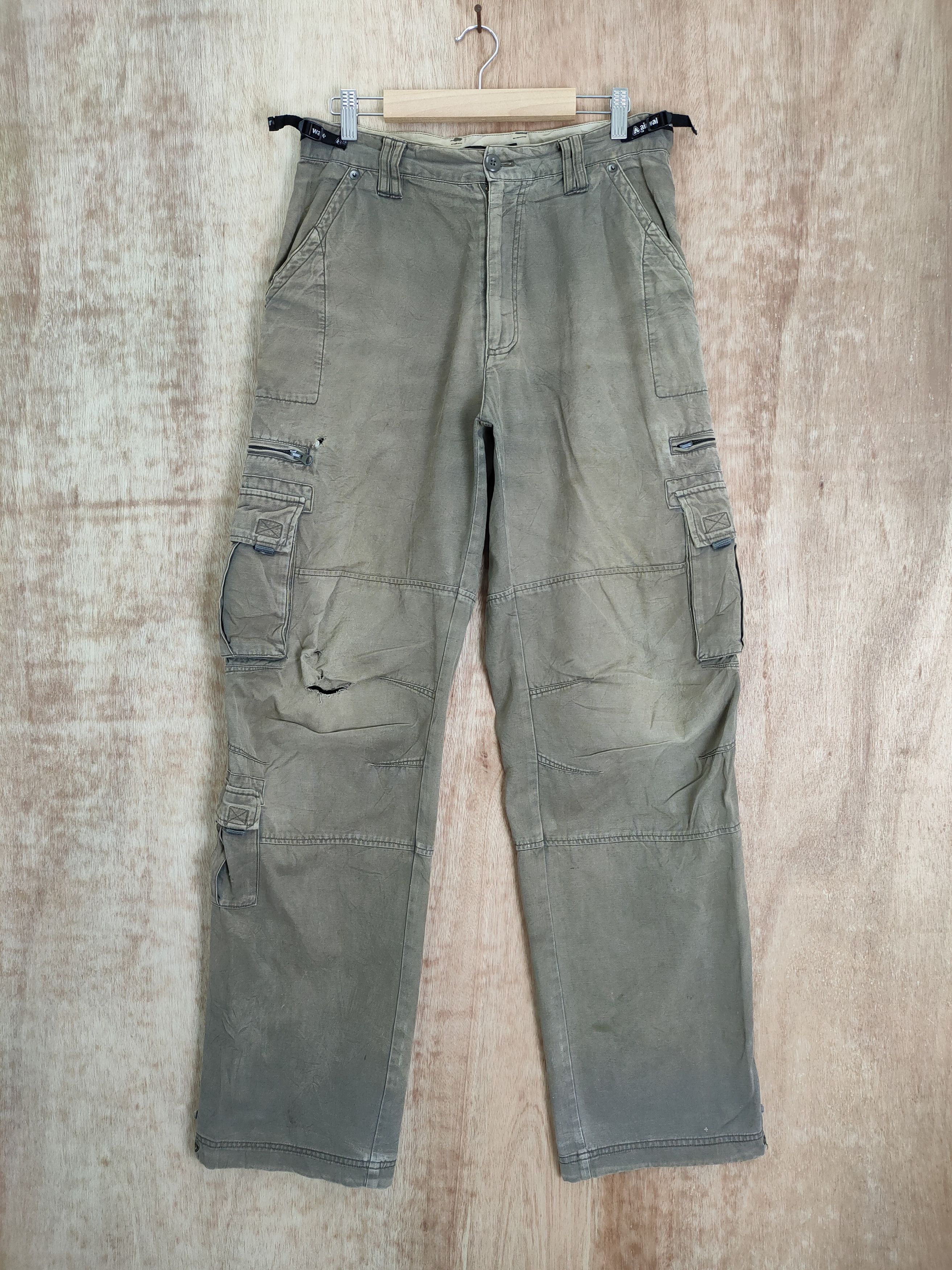 Japanese Brand VINTAGE JAPANESE FADED DISTRESSED KNEE CARGO PANTS Size US 32 / EU 48 - 10 Thumbnail