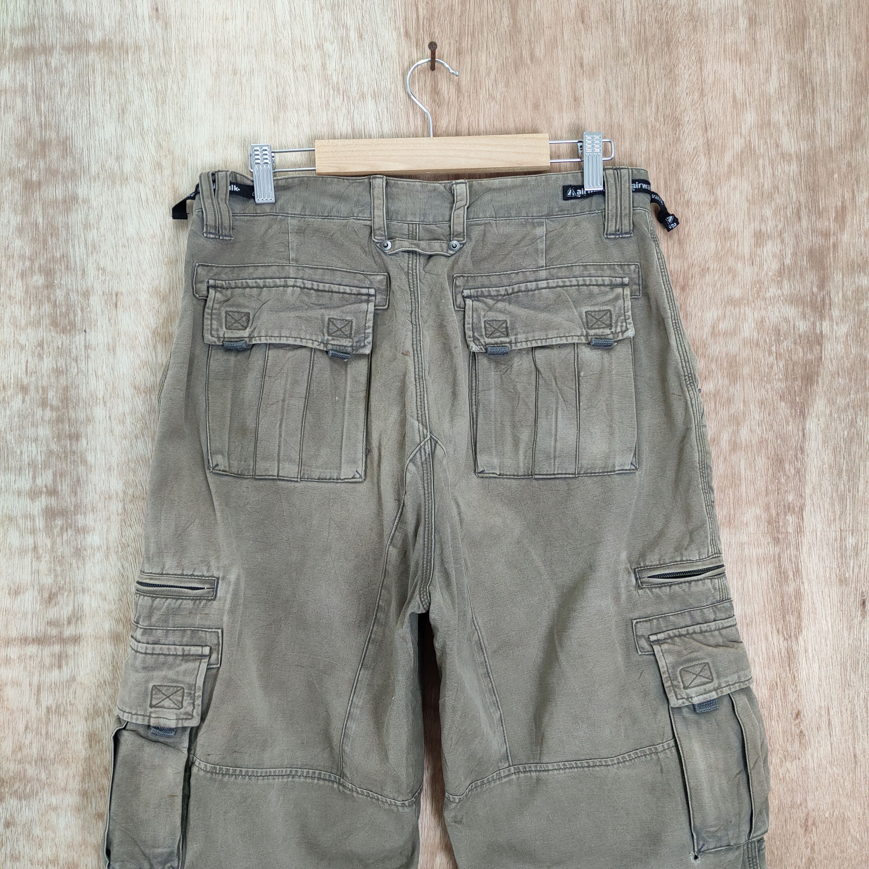 Japanese Brand VINTAGE JAPANESE FADED DISTRESSED KNEE CARGO PANTS Size US 32 / EU 48 - 6 Thumbnail