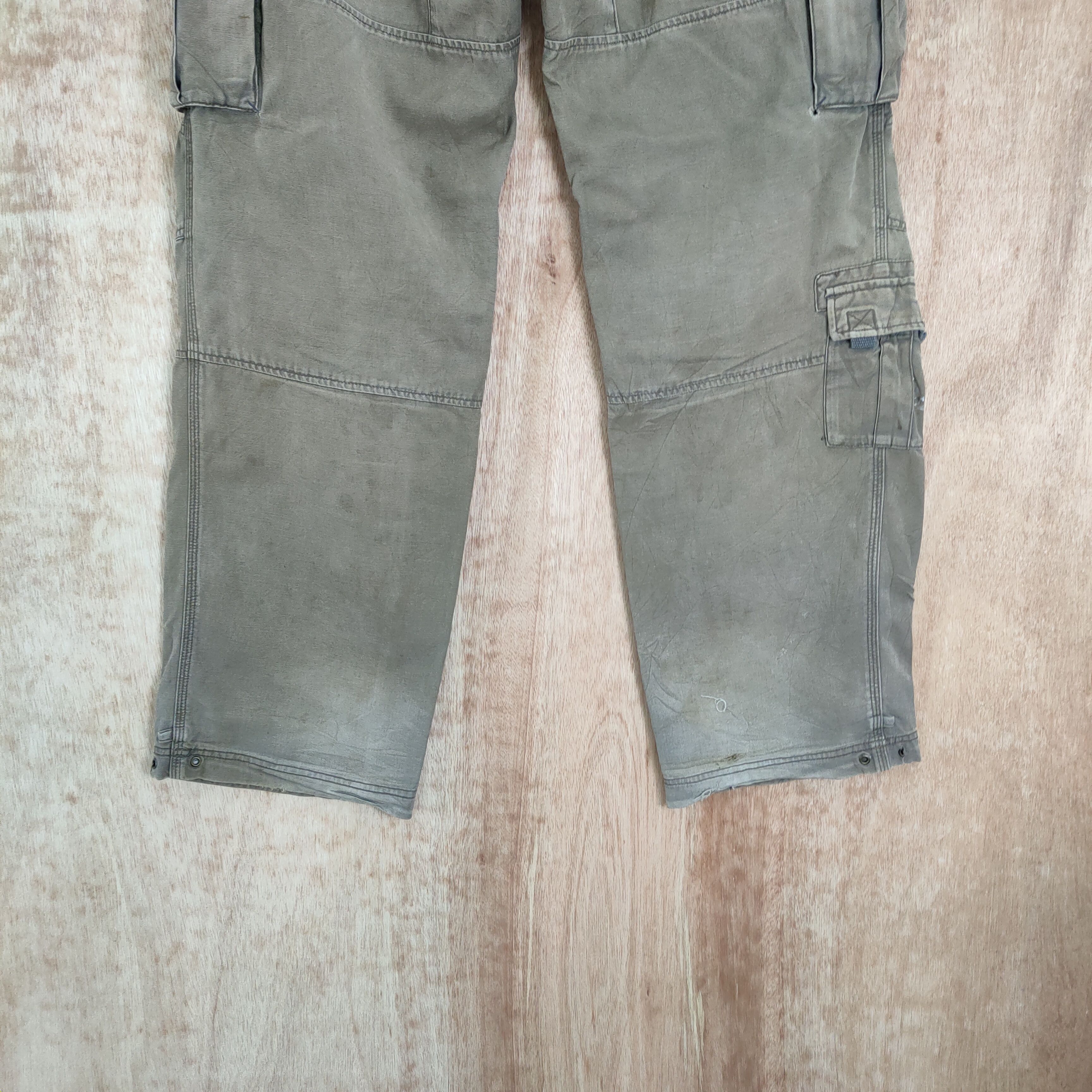 Japanese Brand VINTAGE JAPANESE FADED DISTRESSED KNEE CARGO PANTS Size US 32 / EU 48 - 7 Thumbnail